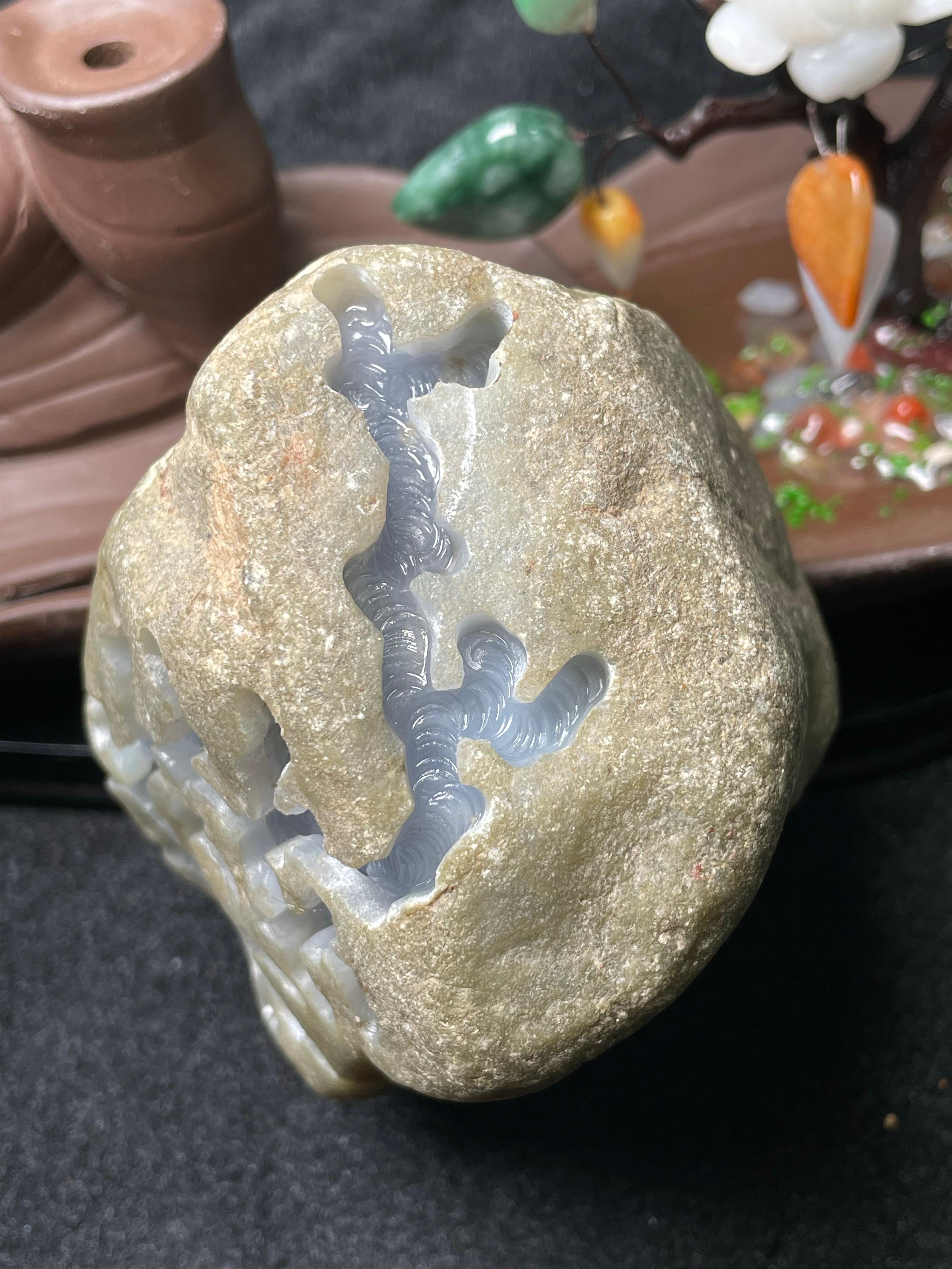 后江开窗紫罗兰牌子挂件料（yc493917）
