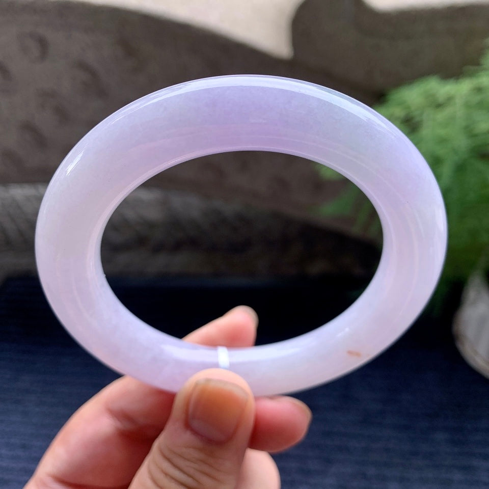 细糯种紫罗兰洒金圆条手镯（58.3mm）（yc101935）