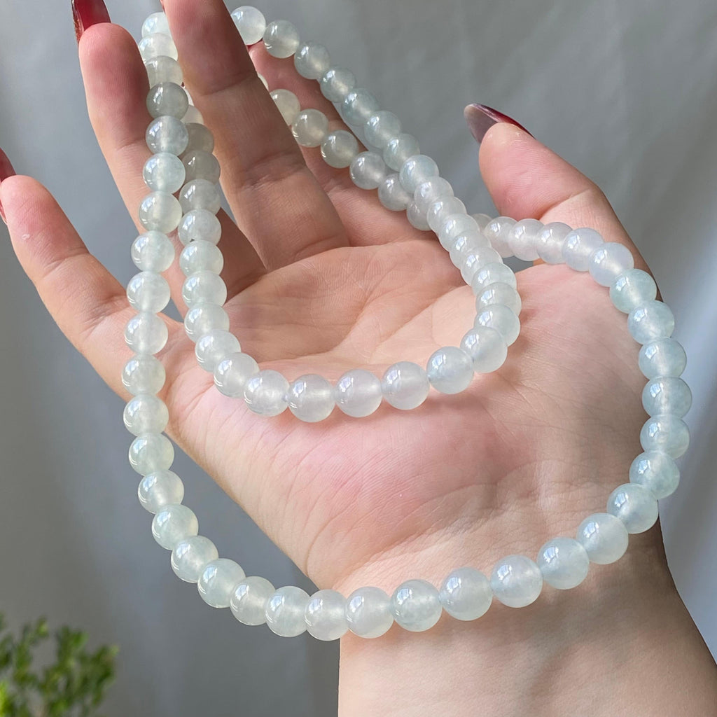 冰种晴底珠链（83颗）（yc213044）