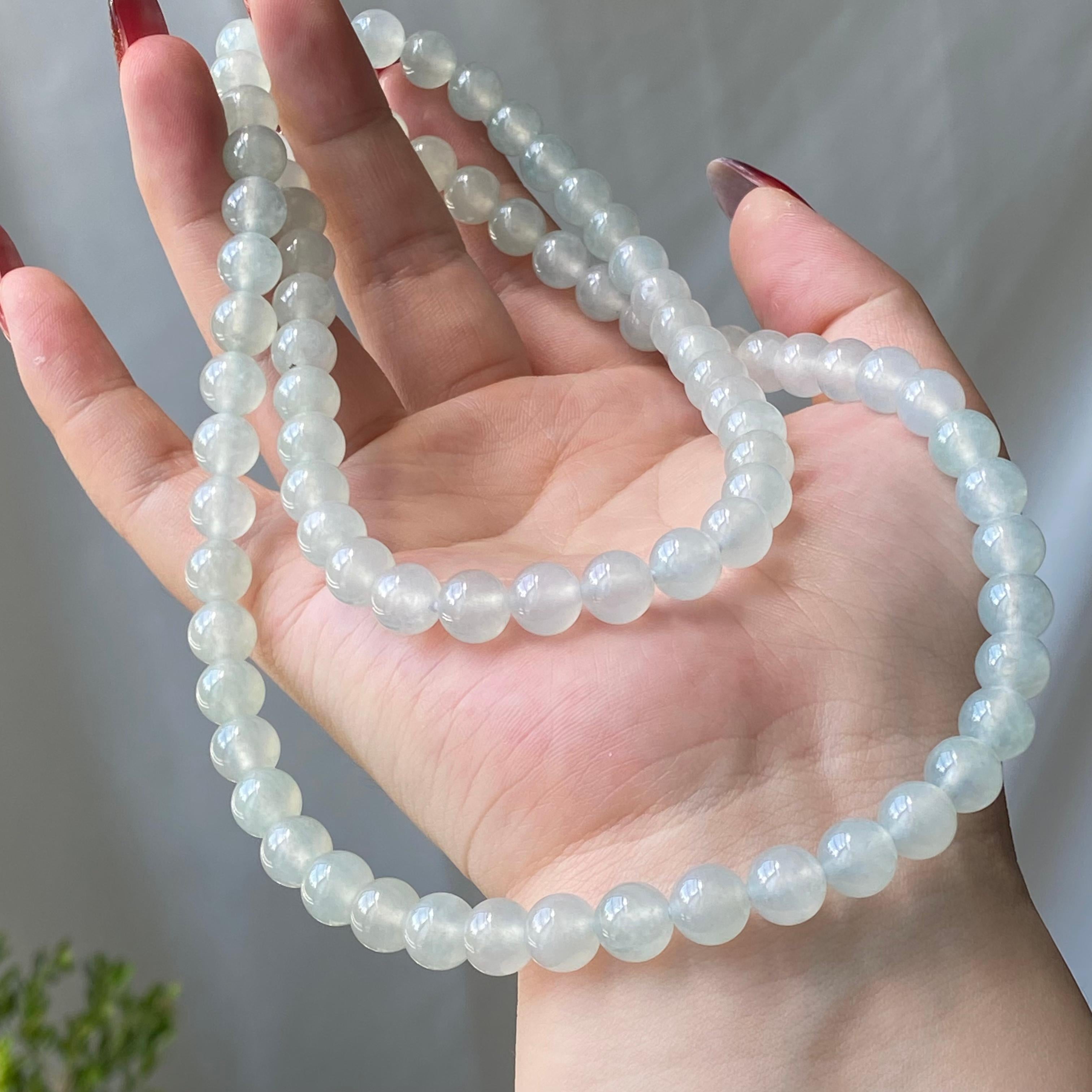 冰种晴底珠链（83颗）（yc213044）