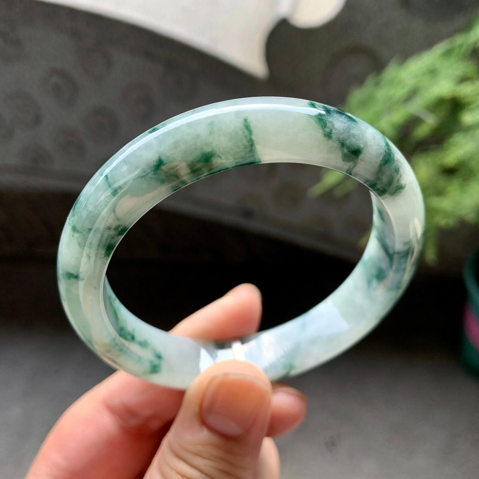 糯种飘花平安镯（56.6mm）（yc098965）