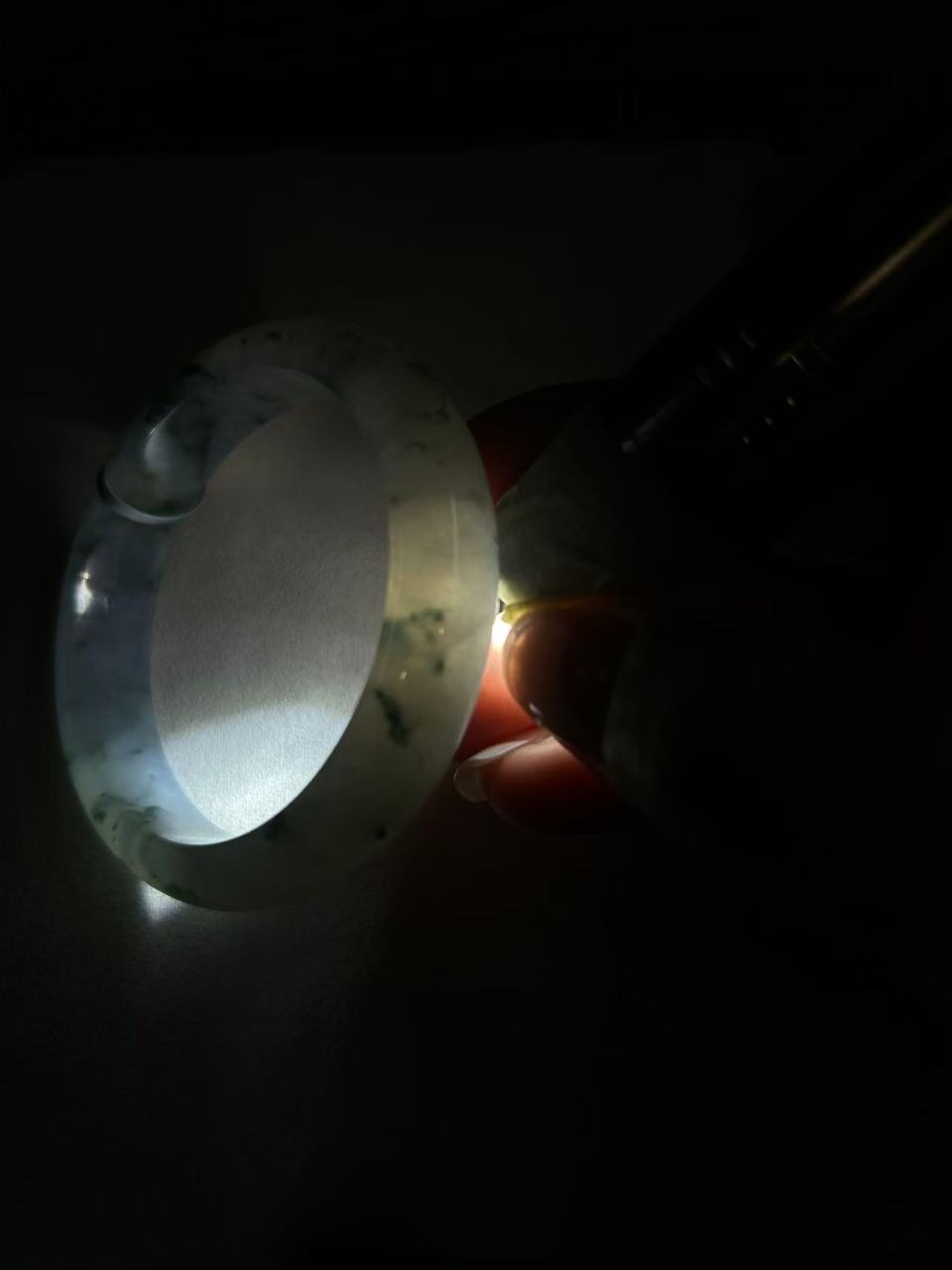 糯冰种飘花平安镯（54.3mm）（yc116060）
