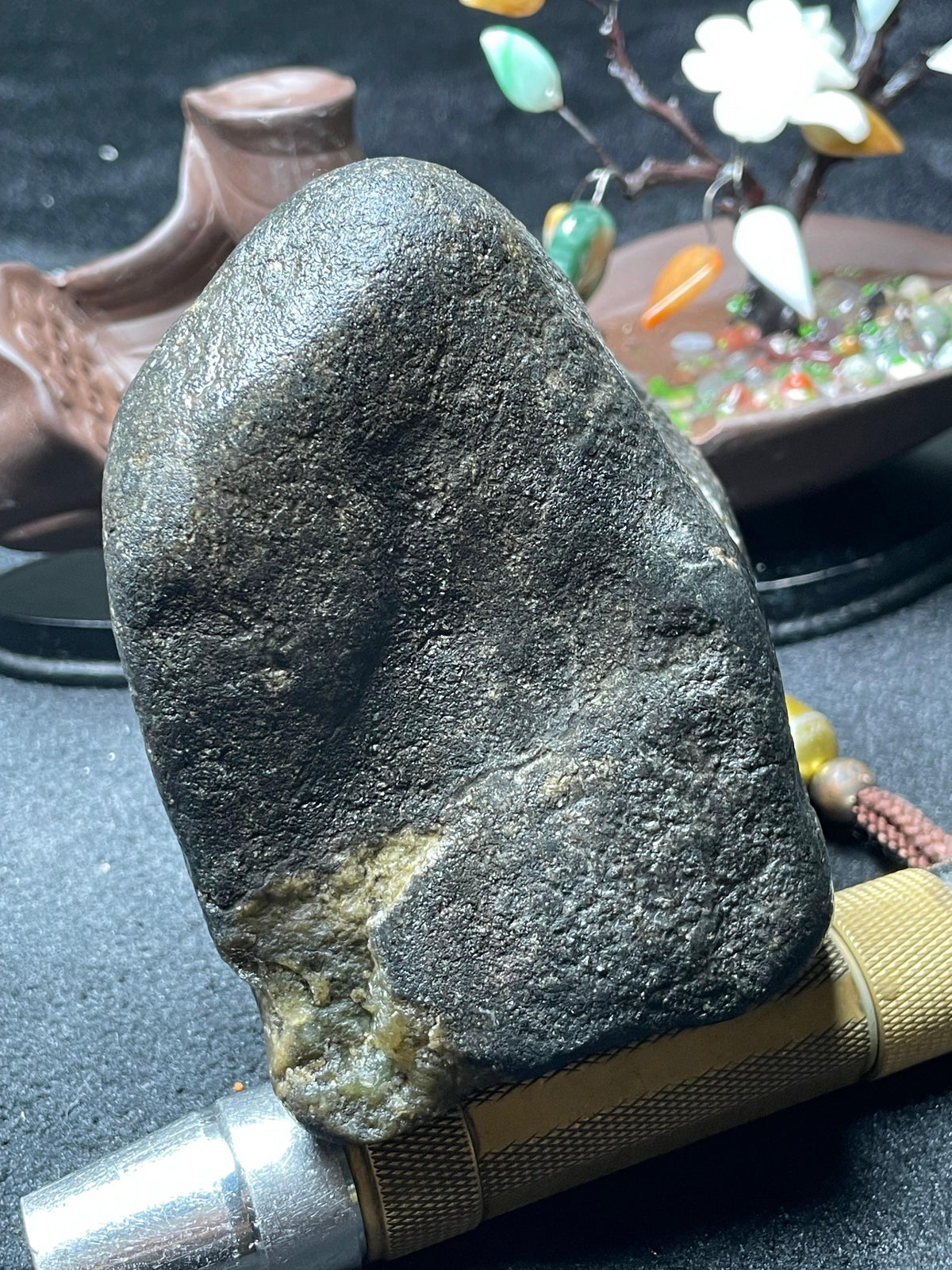 莫西沙开窗冰底飘花手镯料（yc693720）