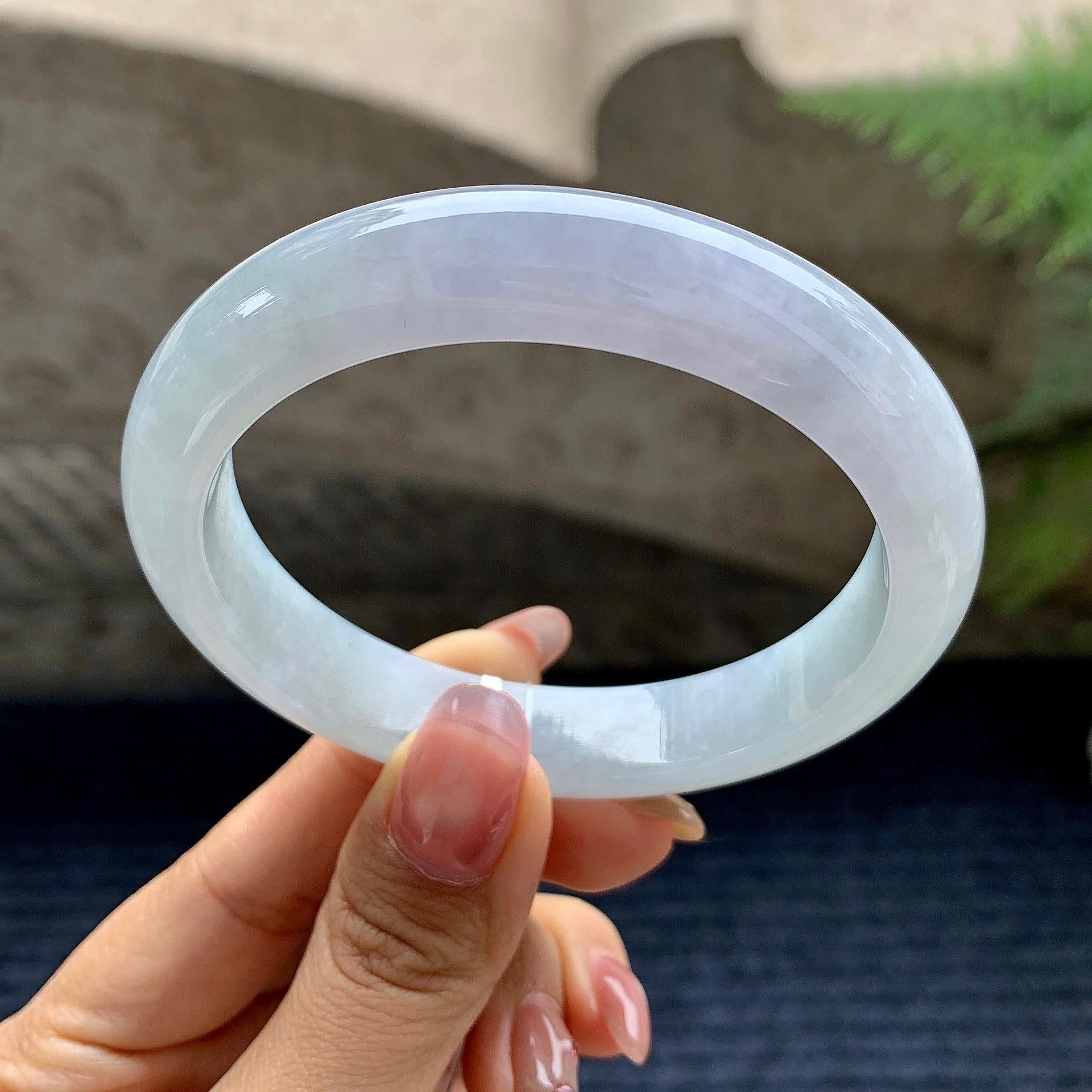 细糯种淡紫罗兰平安镯（59.1mm）（yc281526）