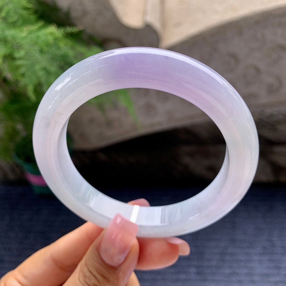 细糯种淡紫罗兰平安镯（60mm）（yc097389）