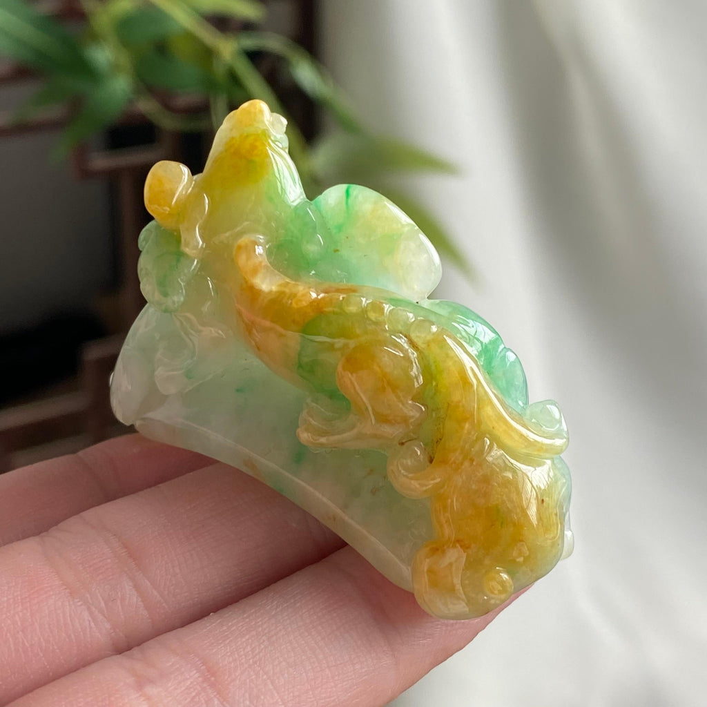 细糯种黄加绿蛟龙手牌（yc194489）