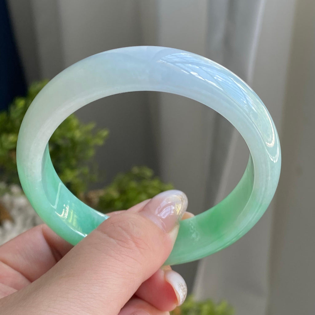 细糯种伴山水平安镯（56圈）（yc214373）