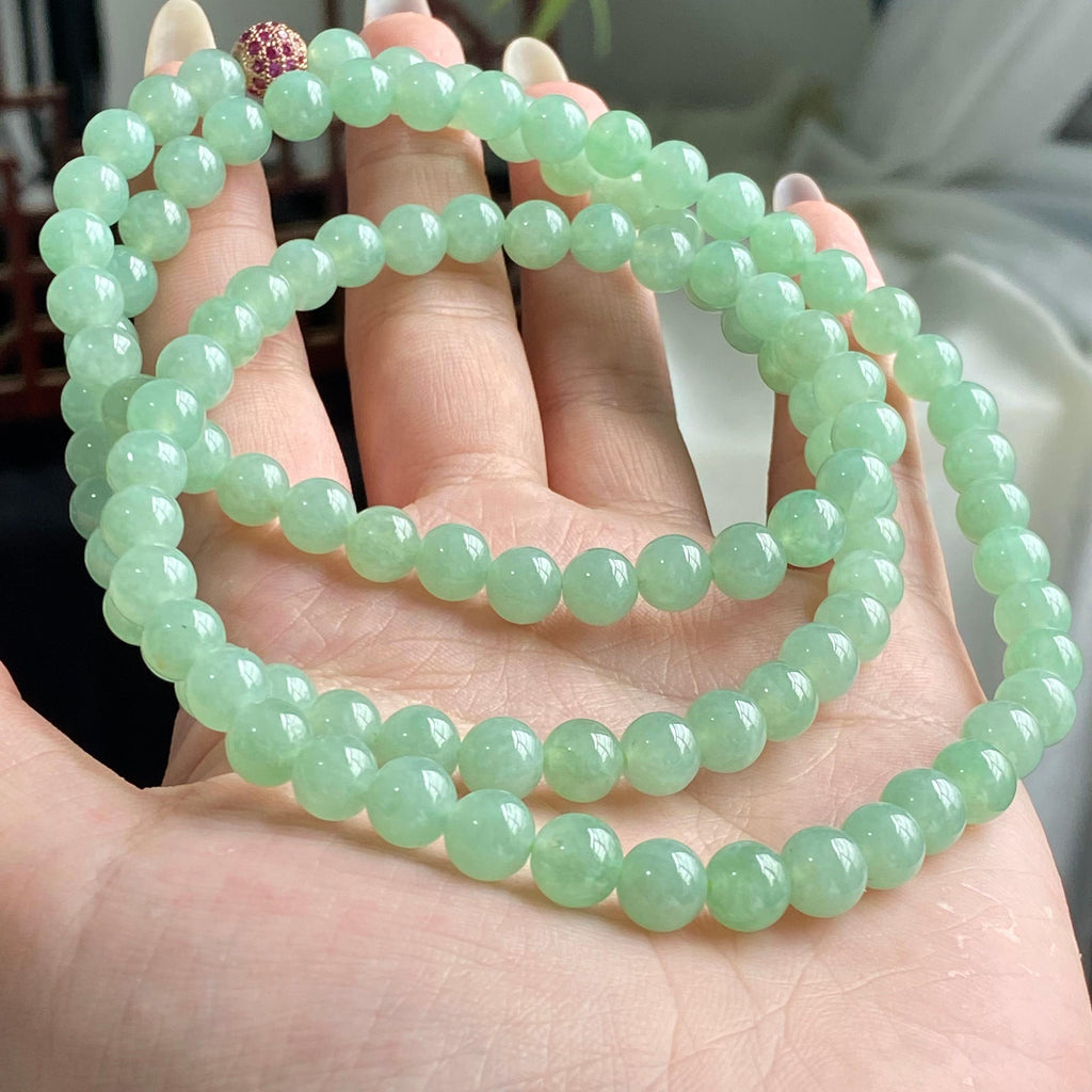 冰种晴底珠链（108颗）（yc196873）