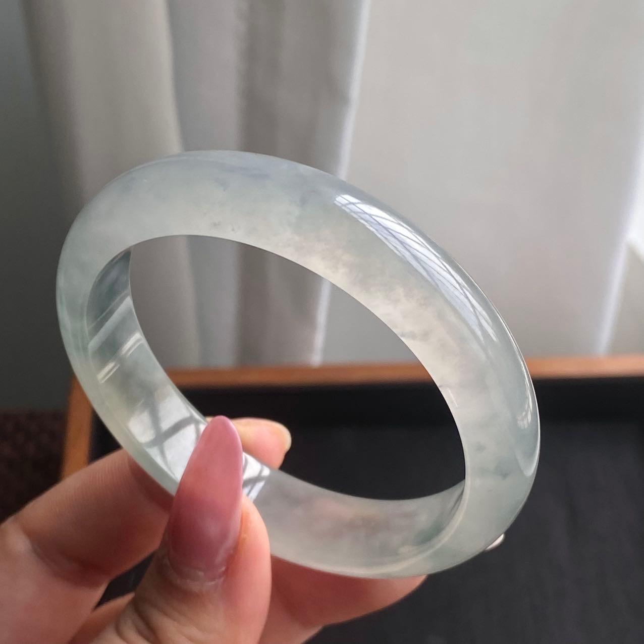 冰种黄加绿正圈手镯（57圈）（yc280787）