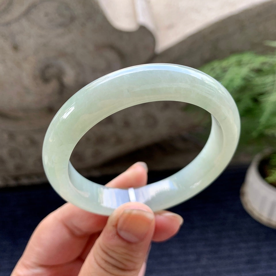 细糯种淡晴底平安镯（55.5mm）（yc090497）