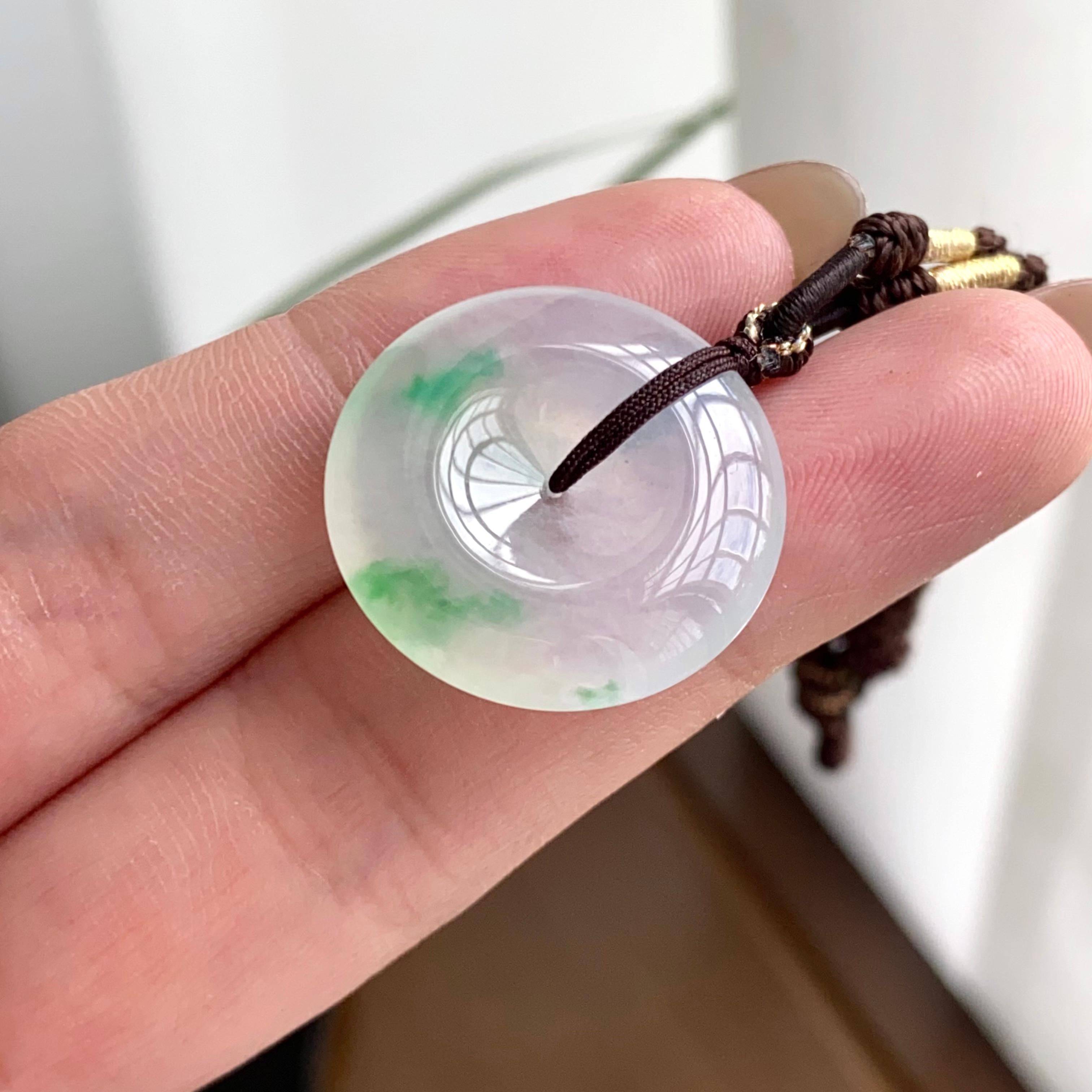 冰种飘花平安扣吊坠（yc262759）