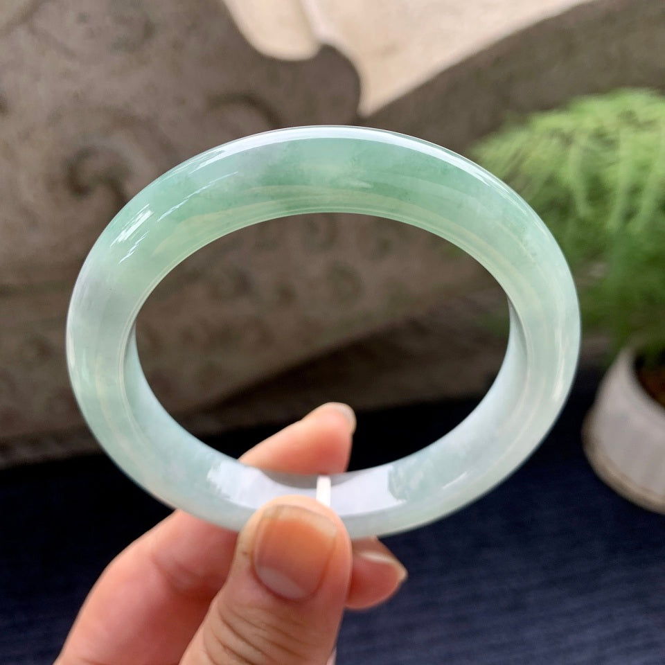 细糯种淡晴底平安镯（57.5mm）（yc090962）