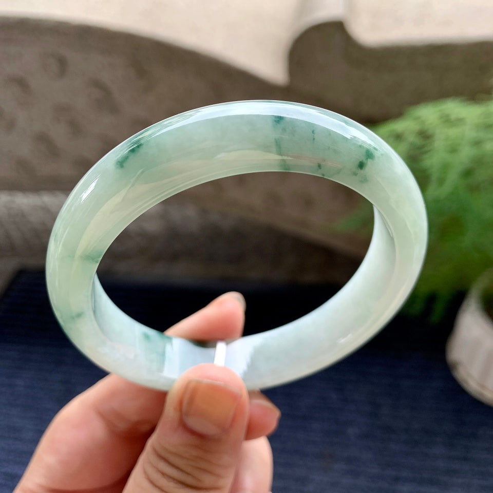 细糯种飘花平安镯（60mm）（yc114581）