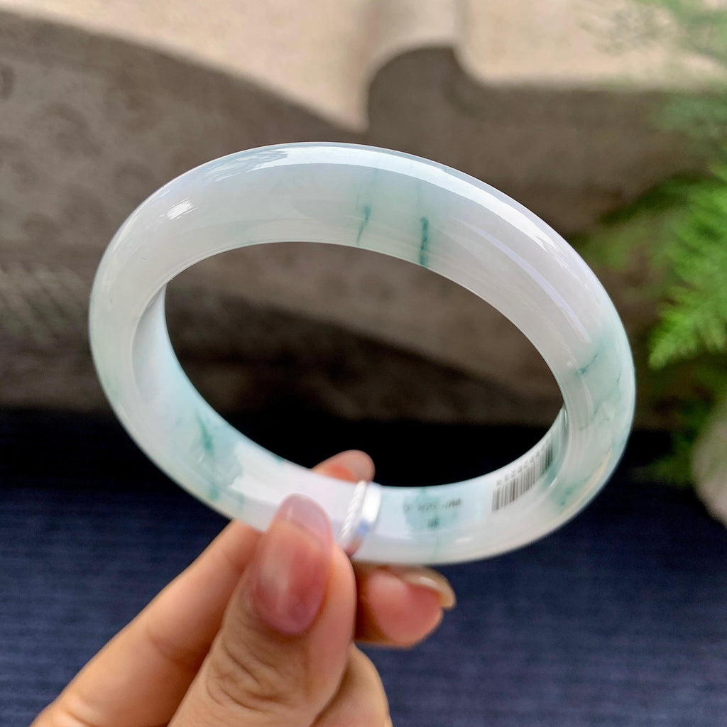 细糯种飘花平安镯（55.7mm）（yc280876）