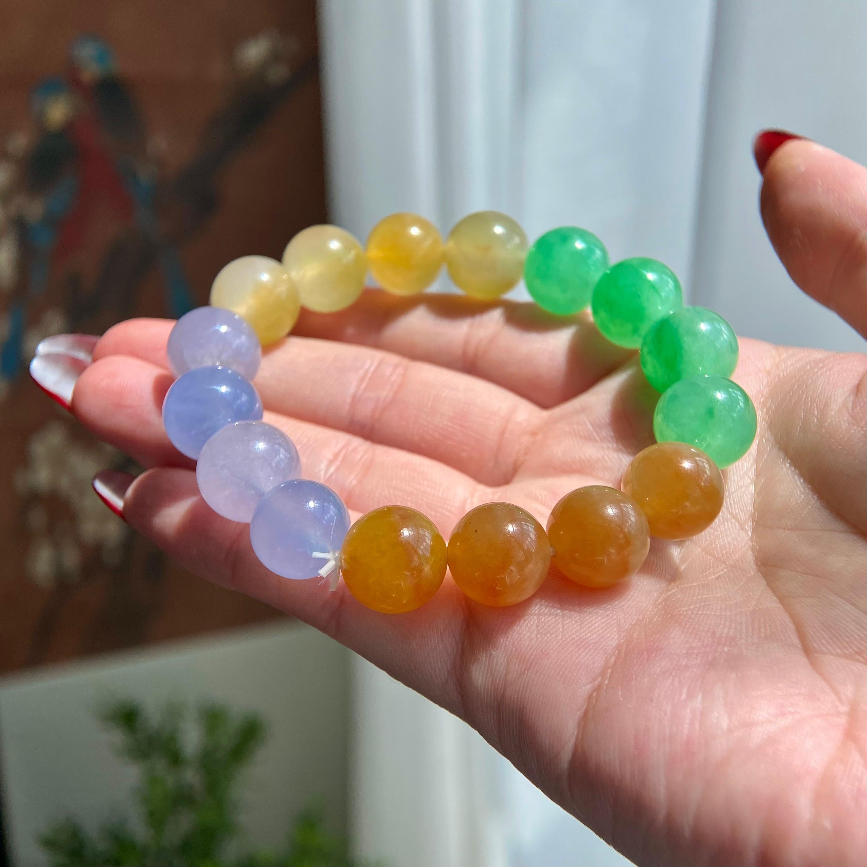 冰种多宝单圈手串（16颗）（yc209966）