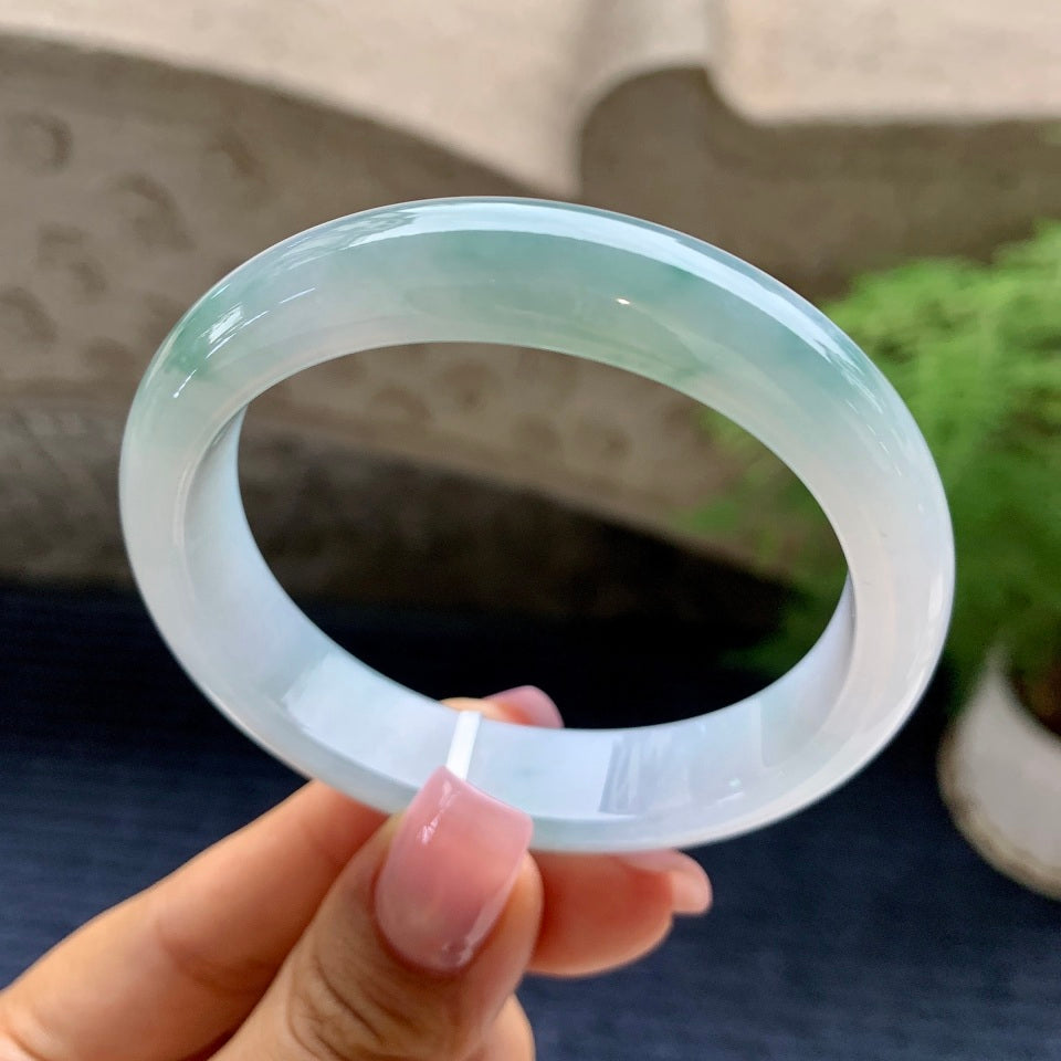 细糯种飘花贵妃手镯（55.6mm）（yc090111）