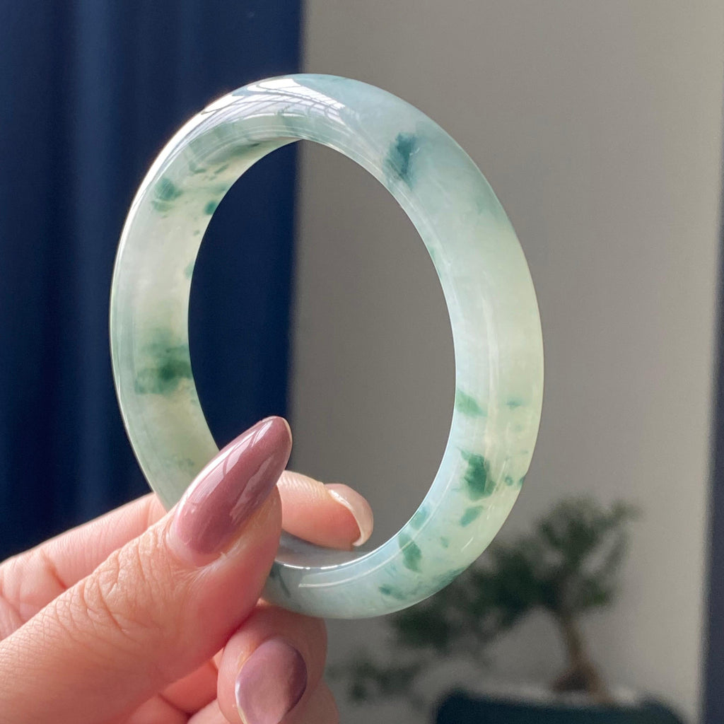 细糯种飘花平安镯手镯（55圈）（yc195216）