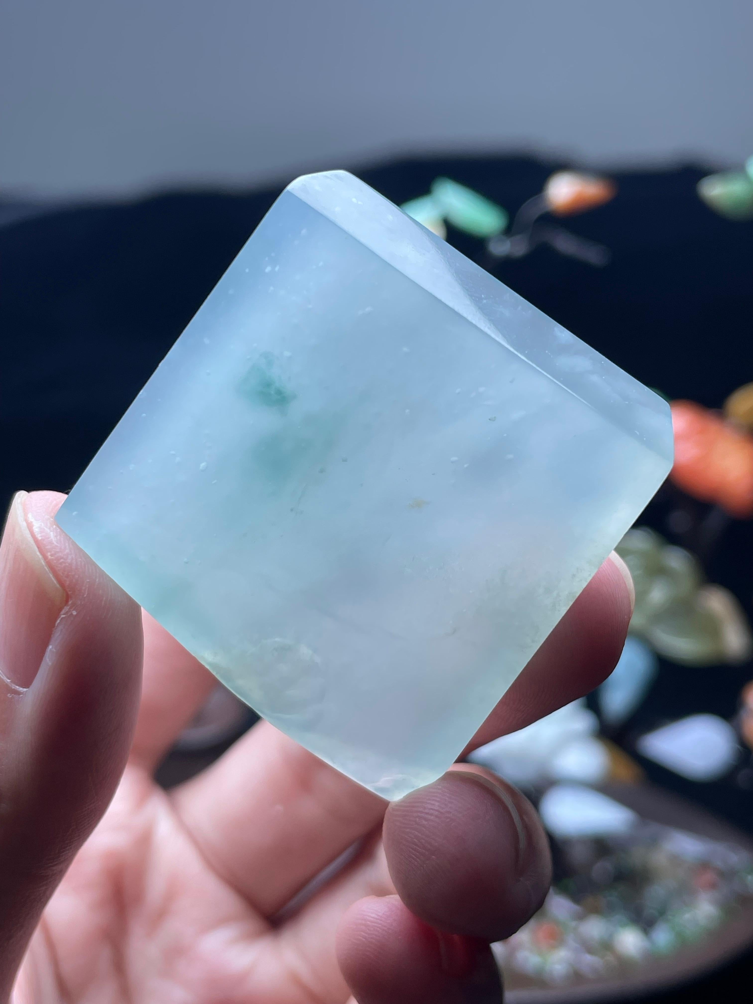 冰晴雪花棉飘花方块片料（yc513257）