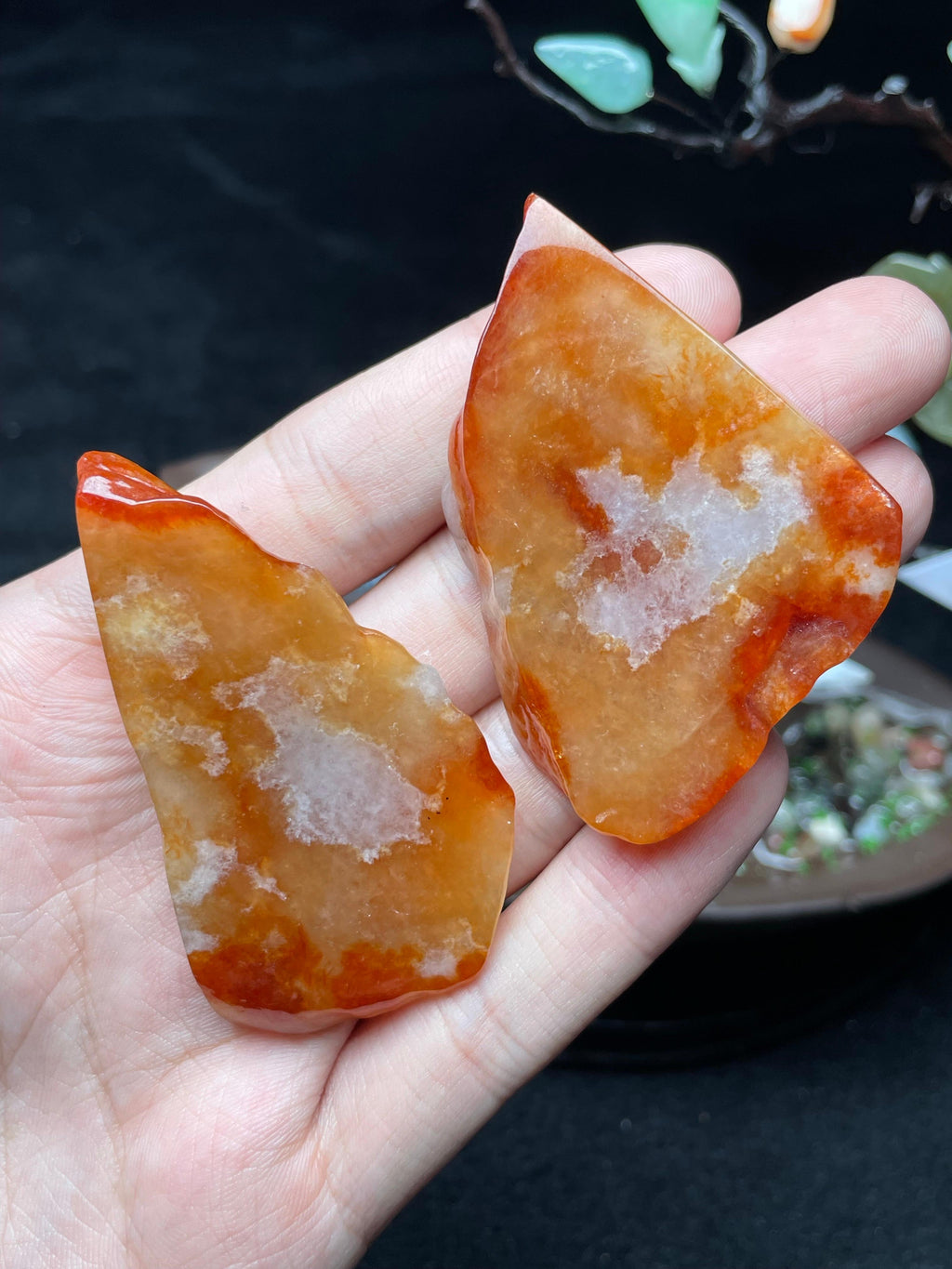 红翡成对片料（yc517704）
