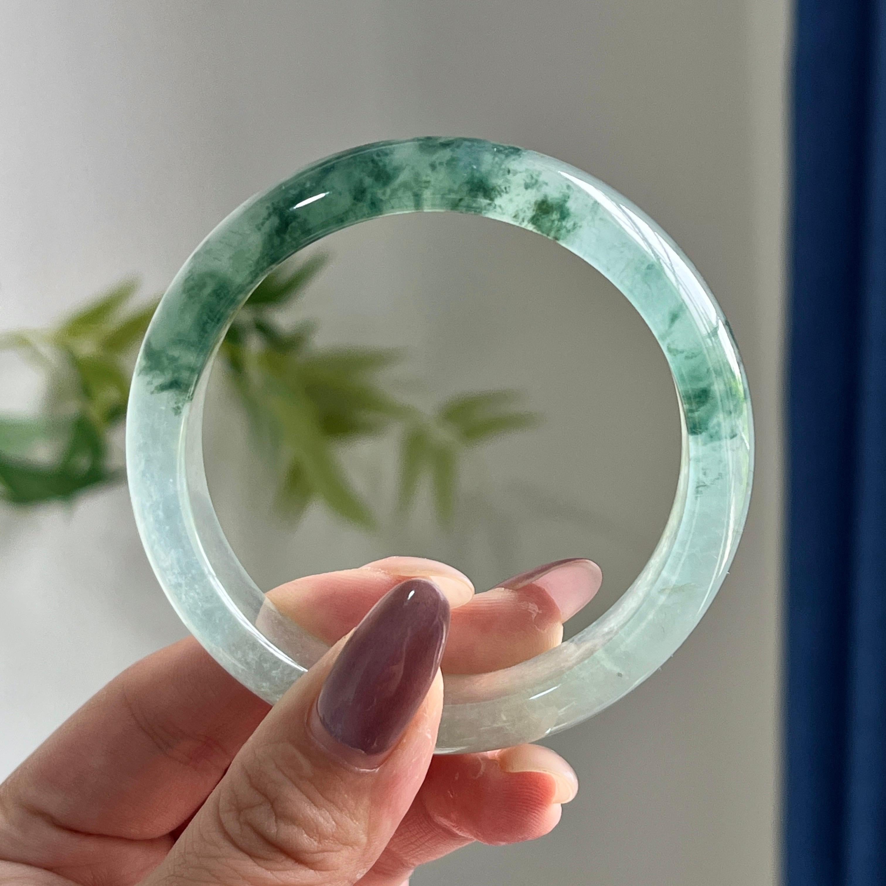 冰种飘花平安镯（56圈）（yc197939）