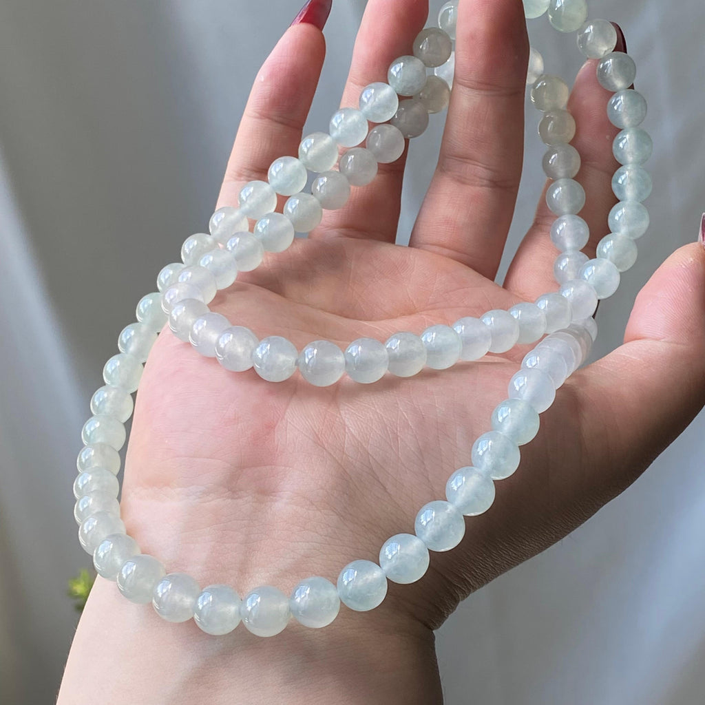 冰种晴底珠链（83颗）（yc213044）