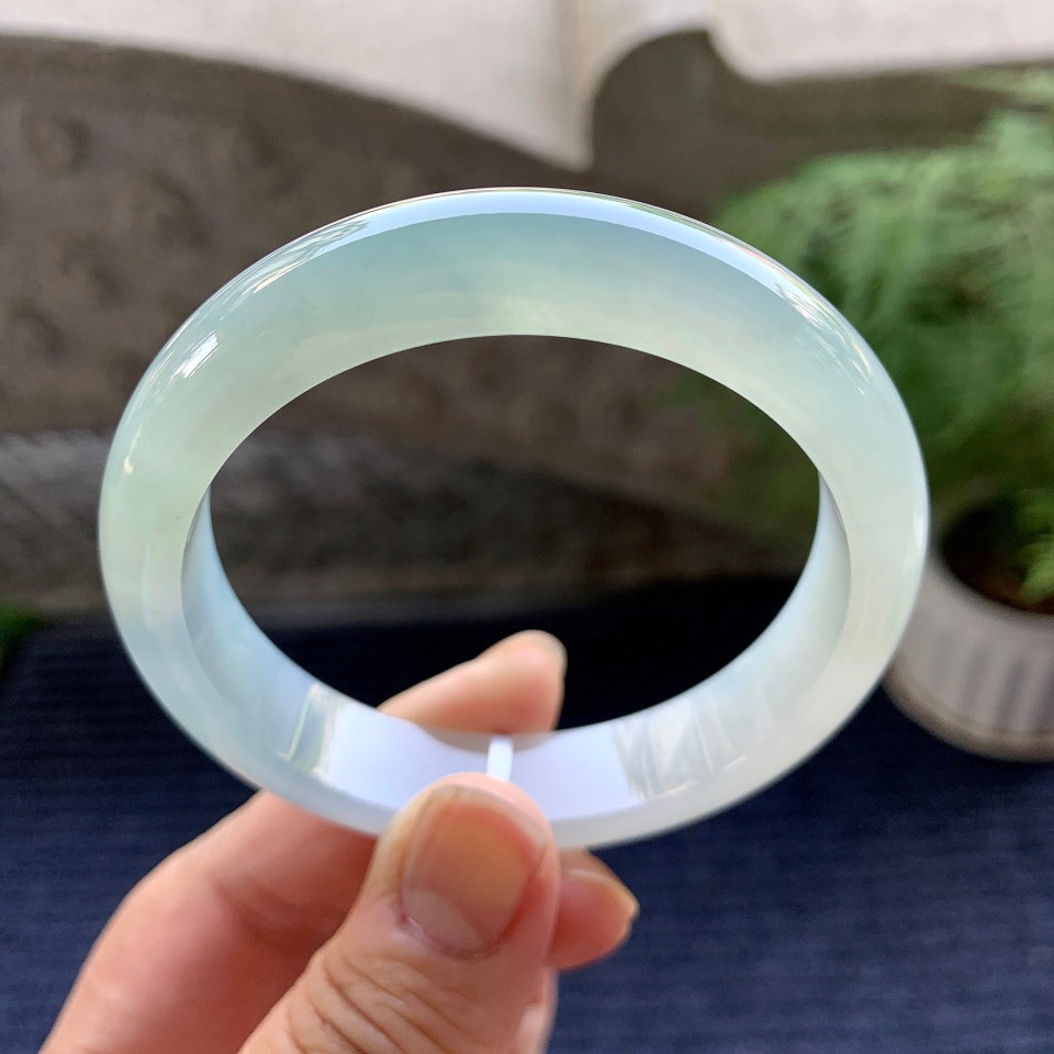 糯冰种晴底平安镯（56.3mm）（yc093815）