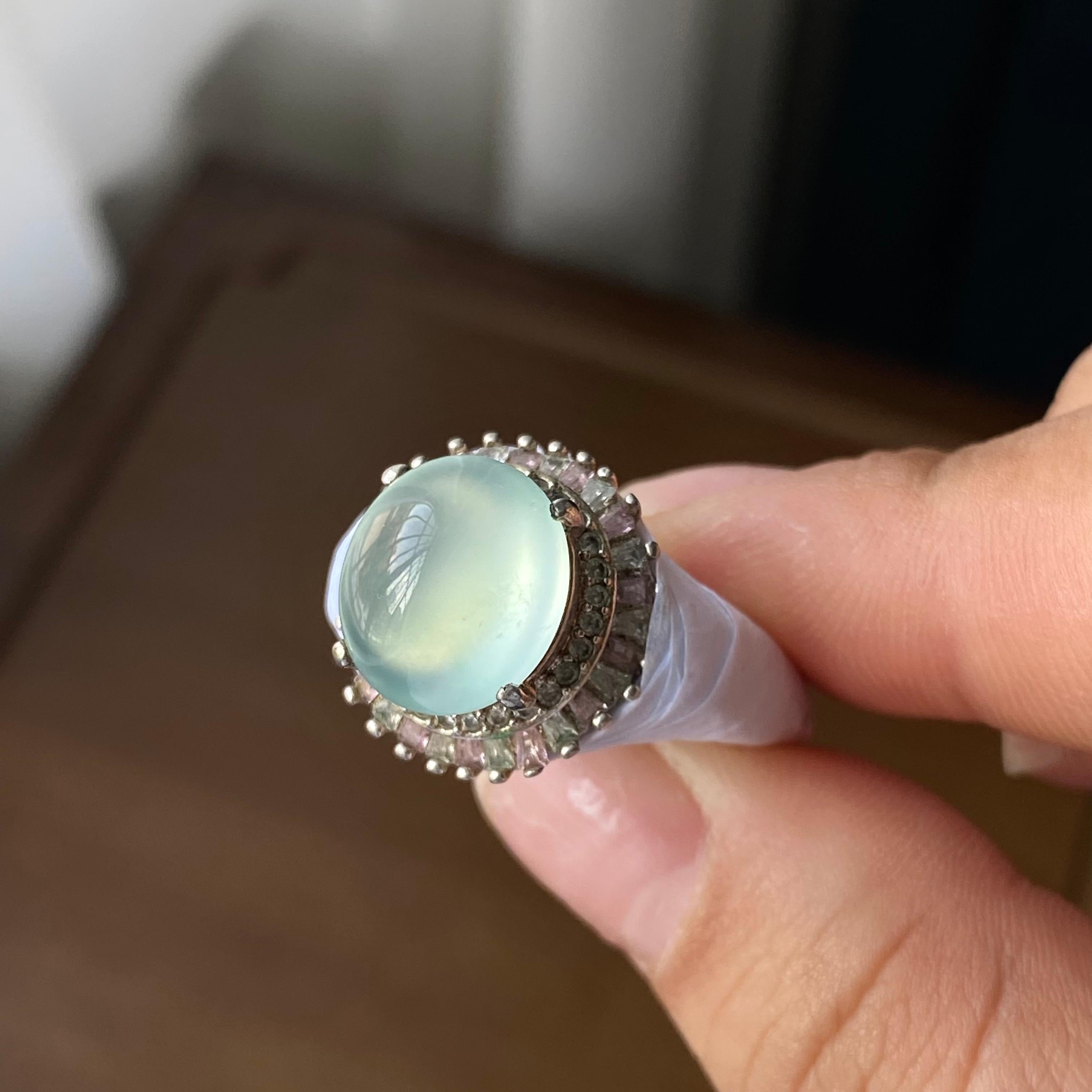 高冰种晴底蛋面裸石（yc303867）