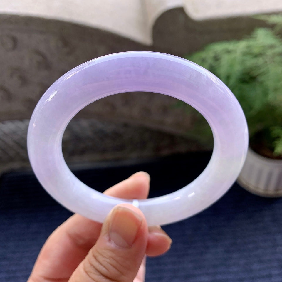 细糯种紫罗兰圆条手镯（55.4mm）（yc093806）