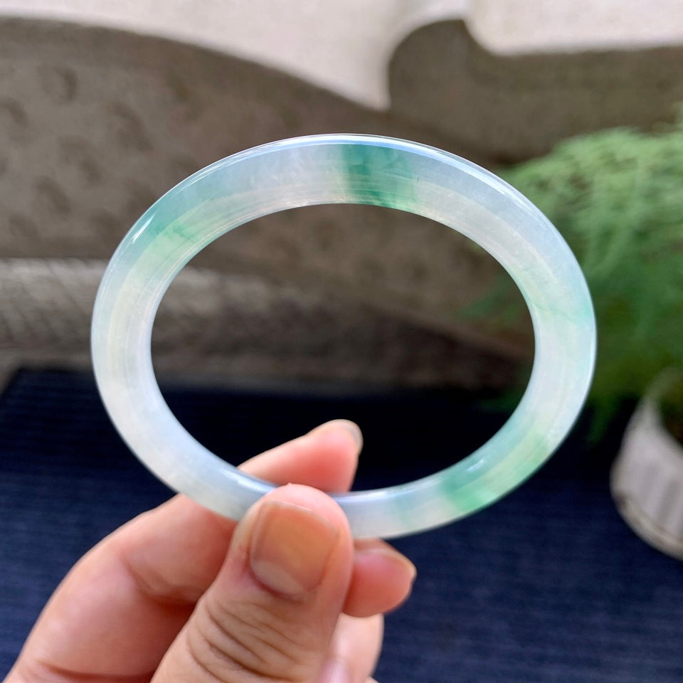 细糯种飘花圆条手镯（53.3mm）（yc116156）