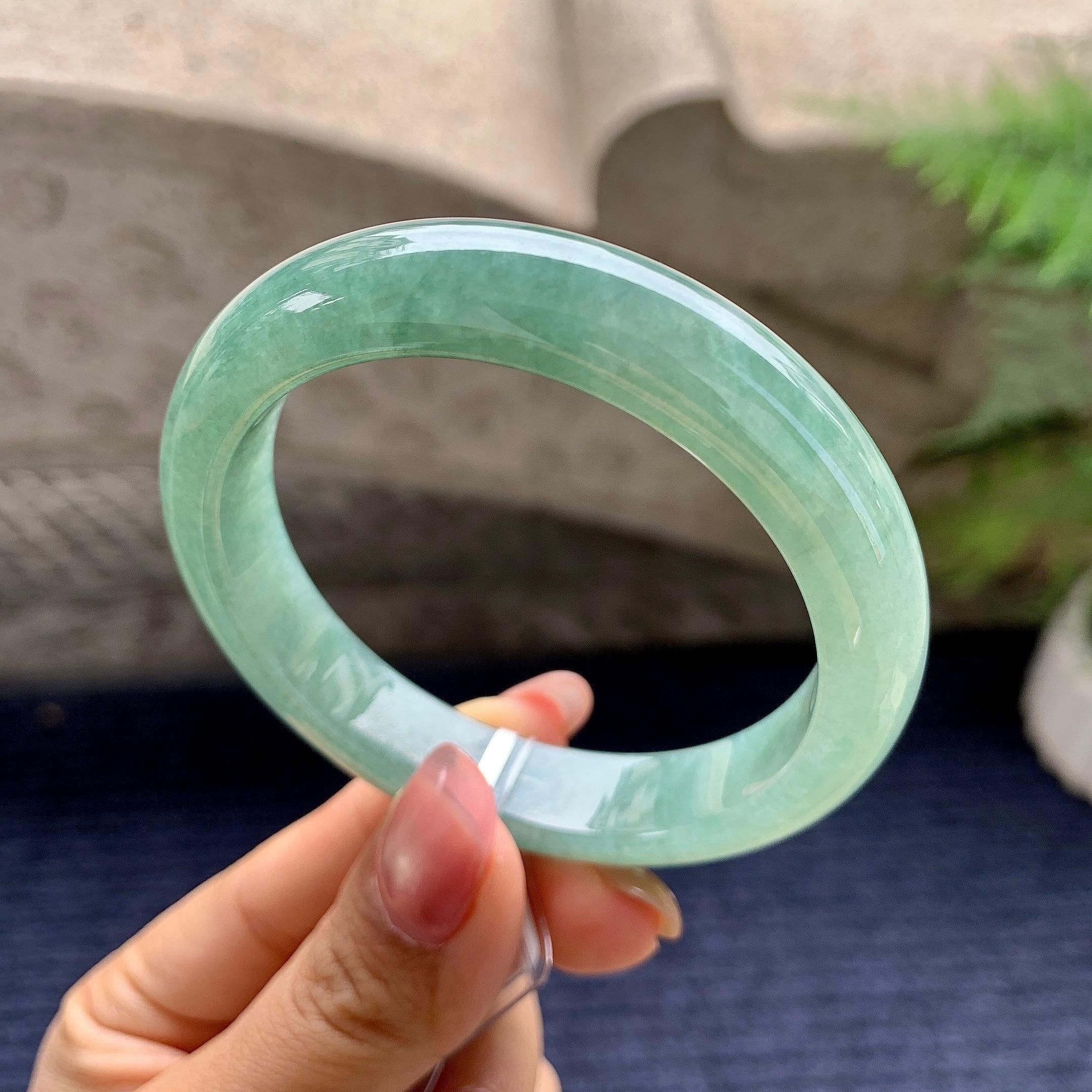 细糯种油青平安镯（54.3mm）（yc281527）