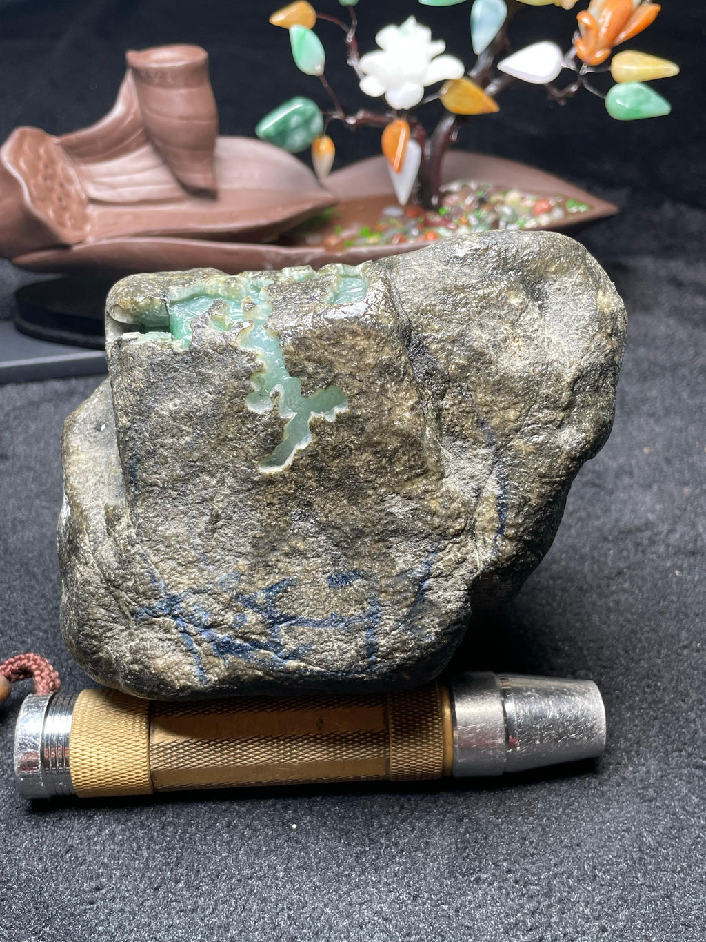 莫西沙冰底开窗三彩（yc504731）