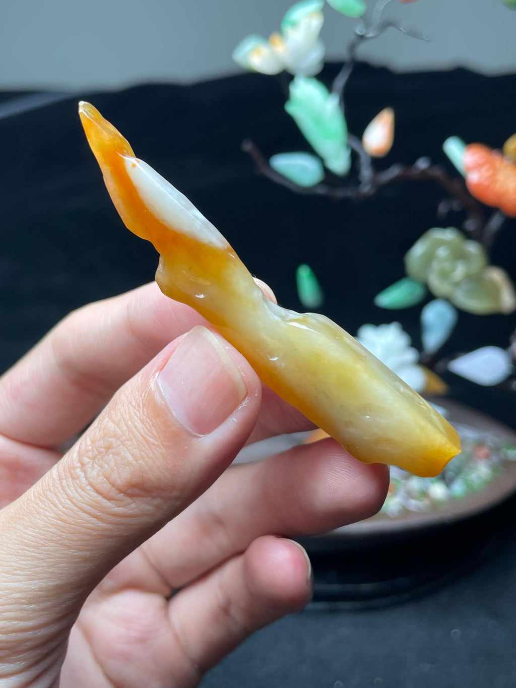 冰润黄翡随形对料（yc521734）