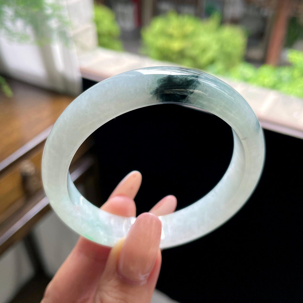 大圈口 糯种飘花正圈平安镯 58圈（yc709484）