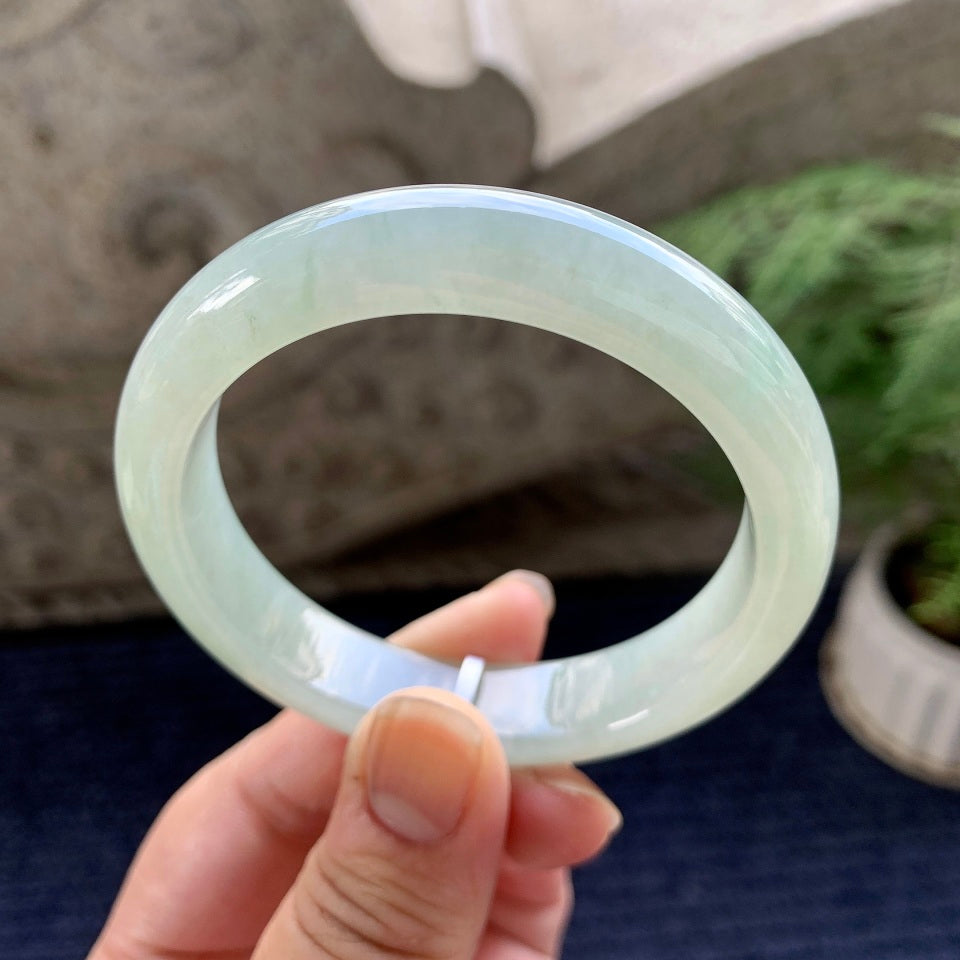 细糯种淡晴底平安镯（55.5mm）（yc090497）