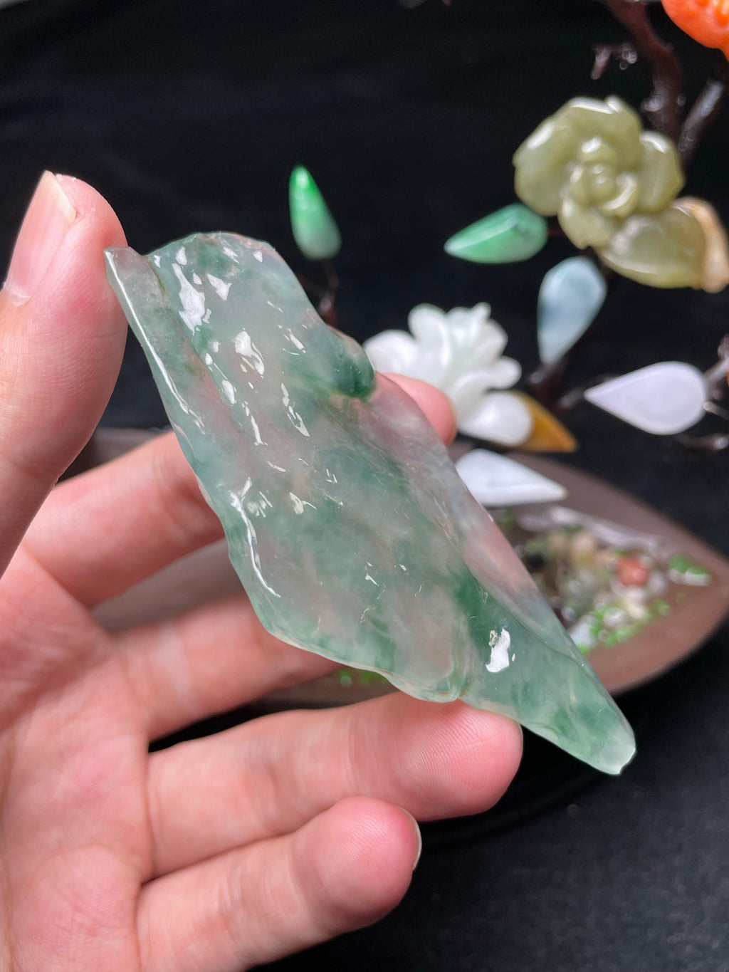 高冰飘花随形片料（yc508399）
