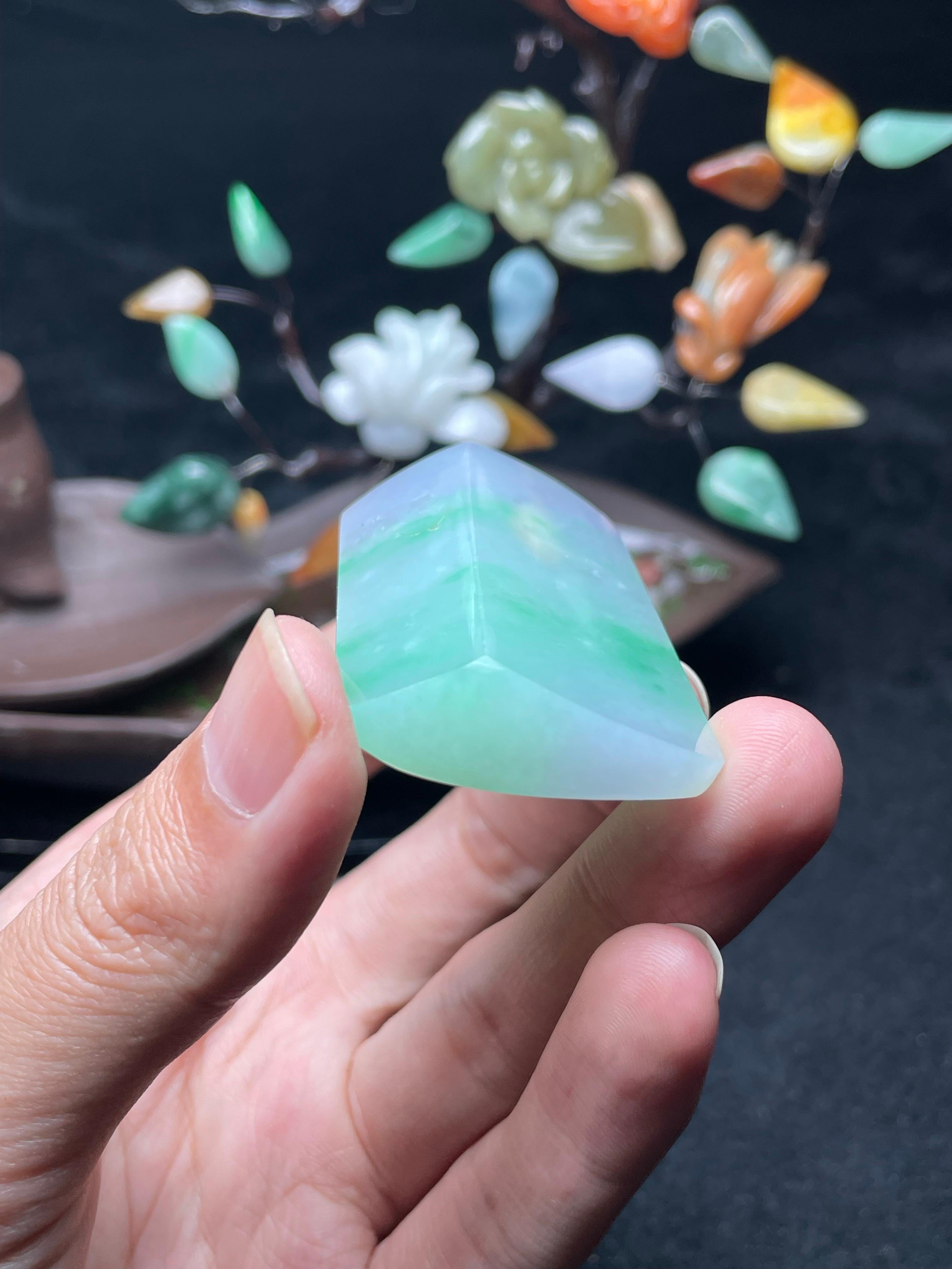 冰种春带彩厚庄牌子料（yc530042）