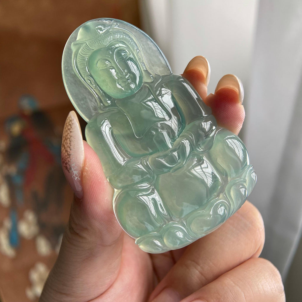 冰种晴底观音吊坠（yc224597）