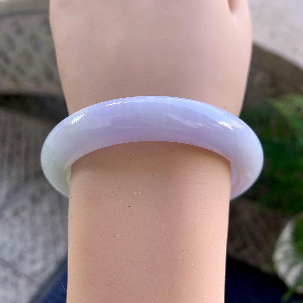 细糯种淡紫罗兰平安镯（54.5mm）（yc276205）