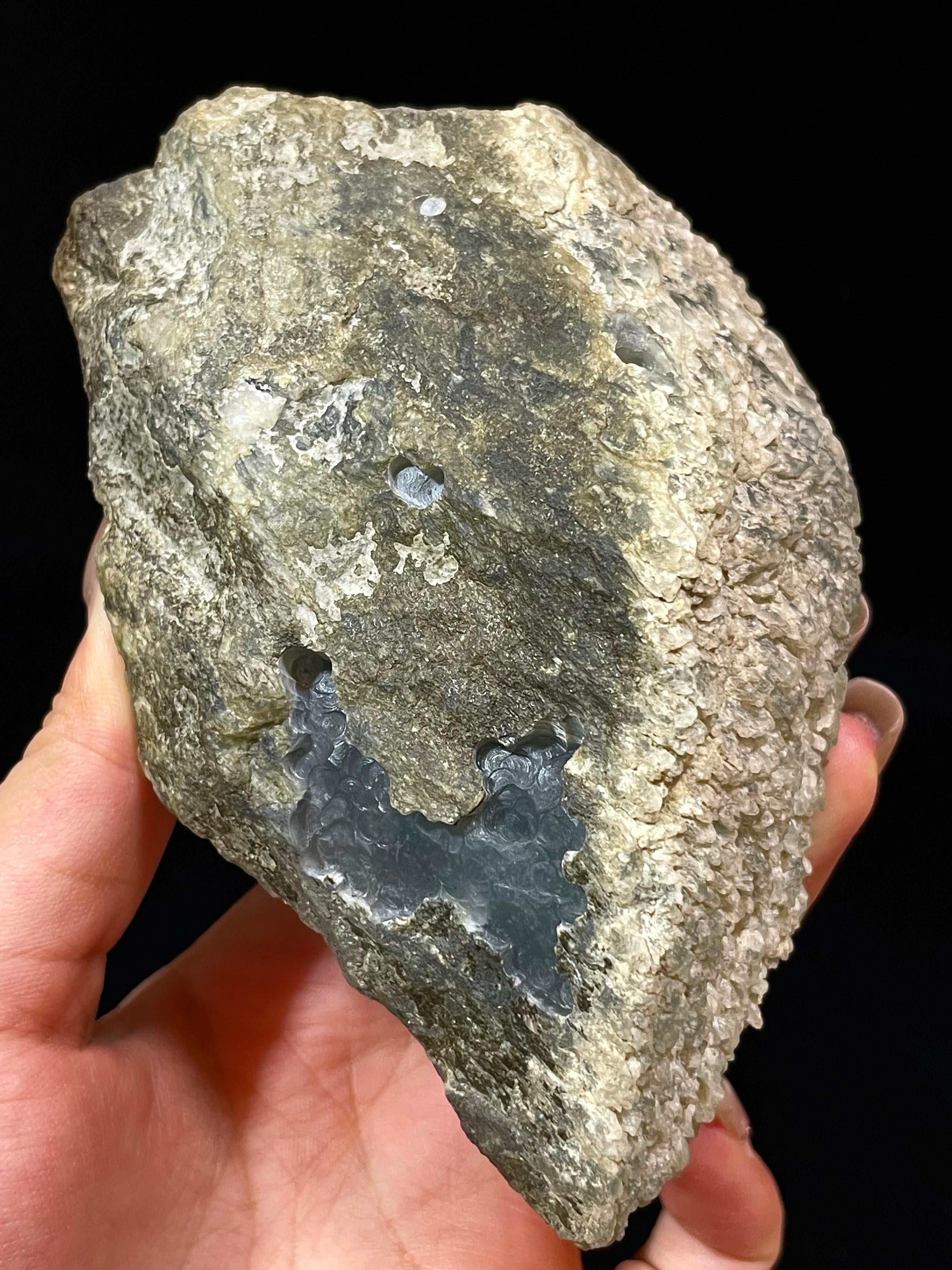 老坑莫西沙冰种雪花棉开窗料（yc335824）