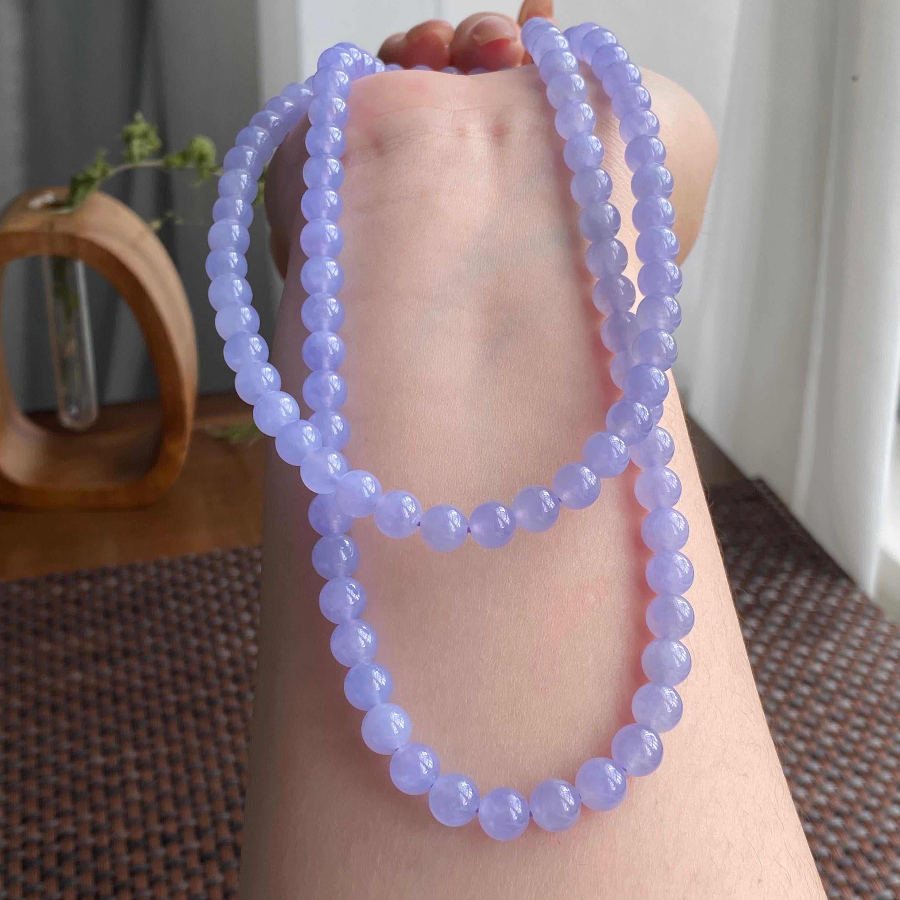 冰种紫罗兰珠链（108颗）（yc249552）