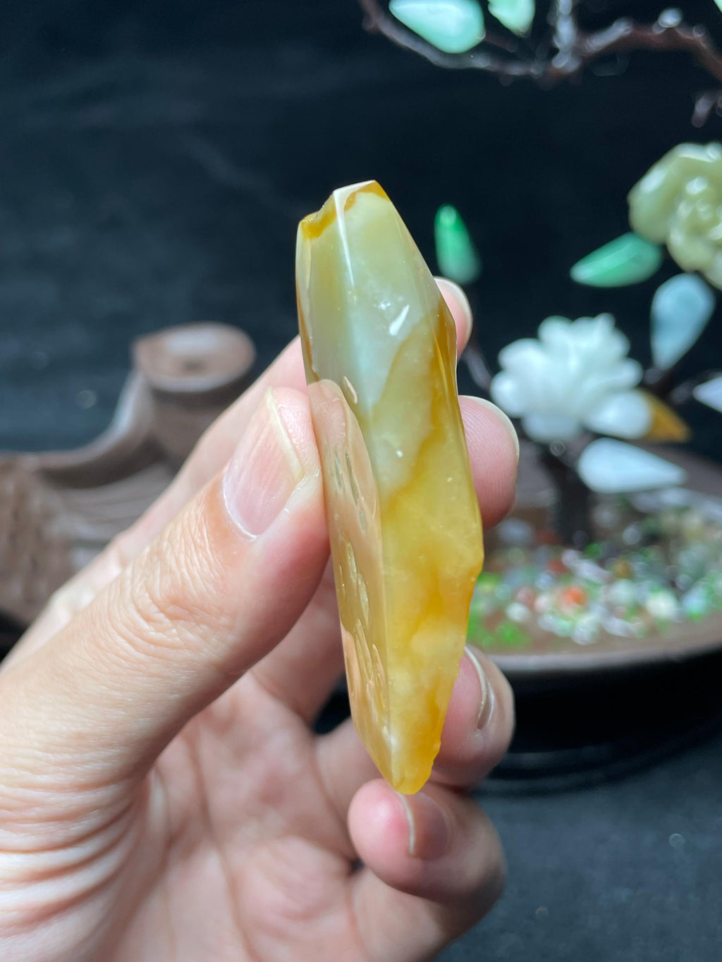 冰黄翡特色挂件料（yc521741）