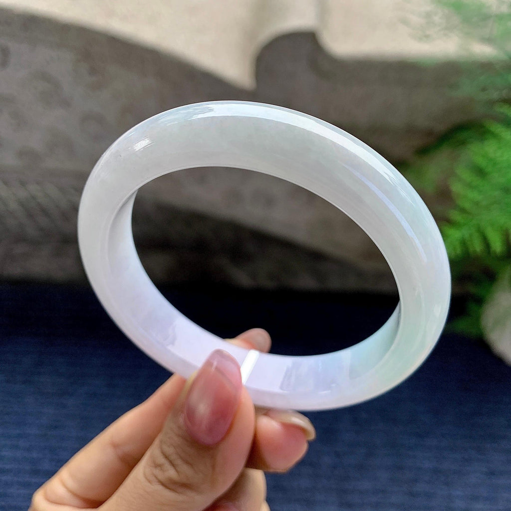 细糯种淡春彩平安镯（56.6mm）（yc280858）