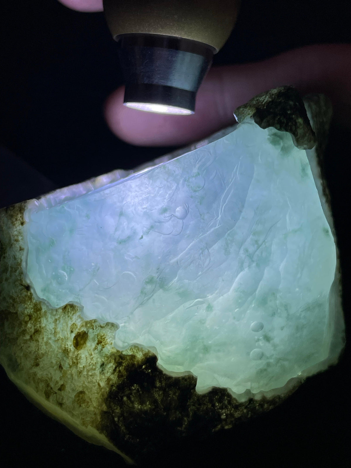 莫西沙开窗冰底飘花牌子料（yc537432）