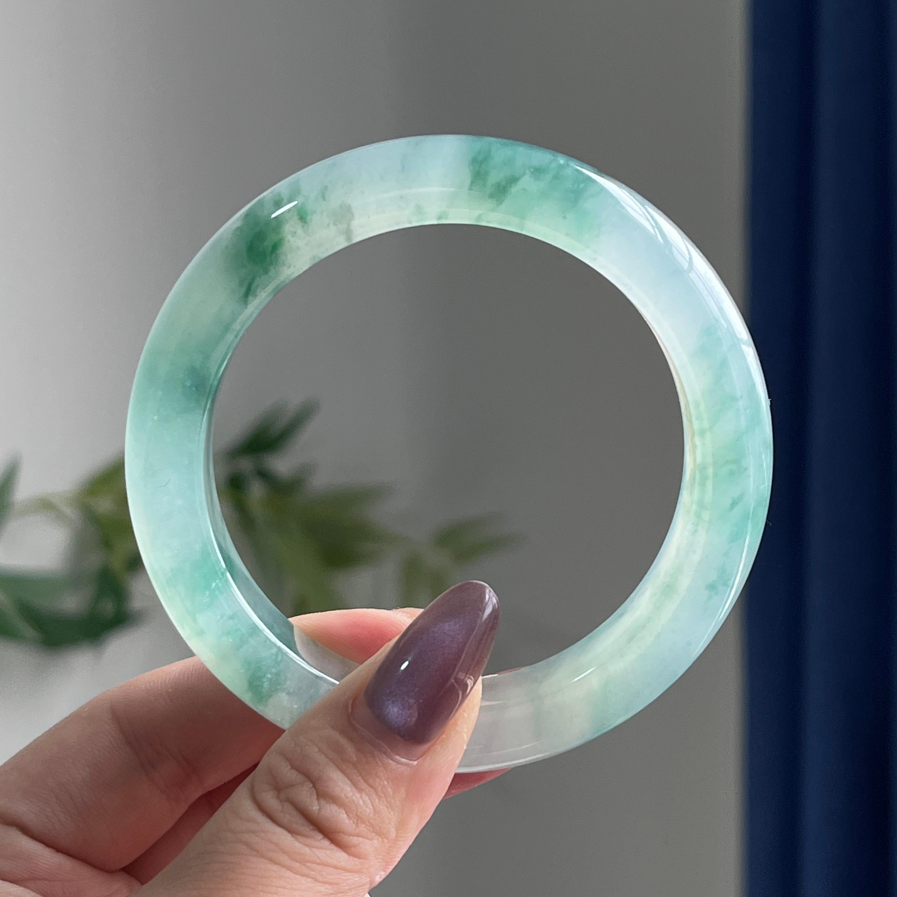 冰种飘花平安镯（58圈）（yc197911）