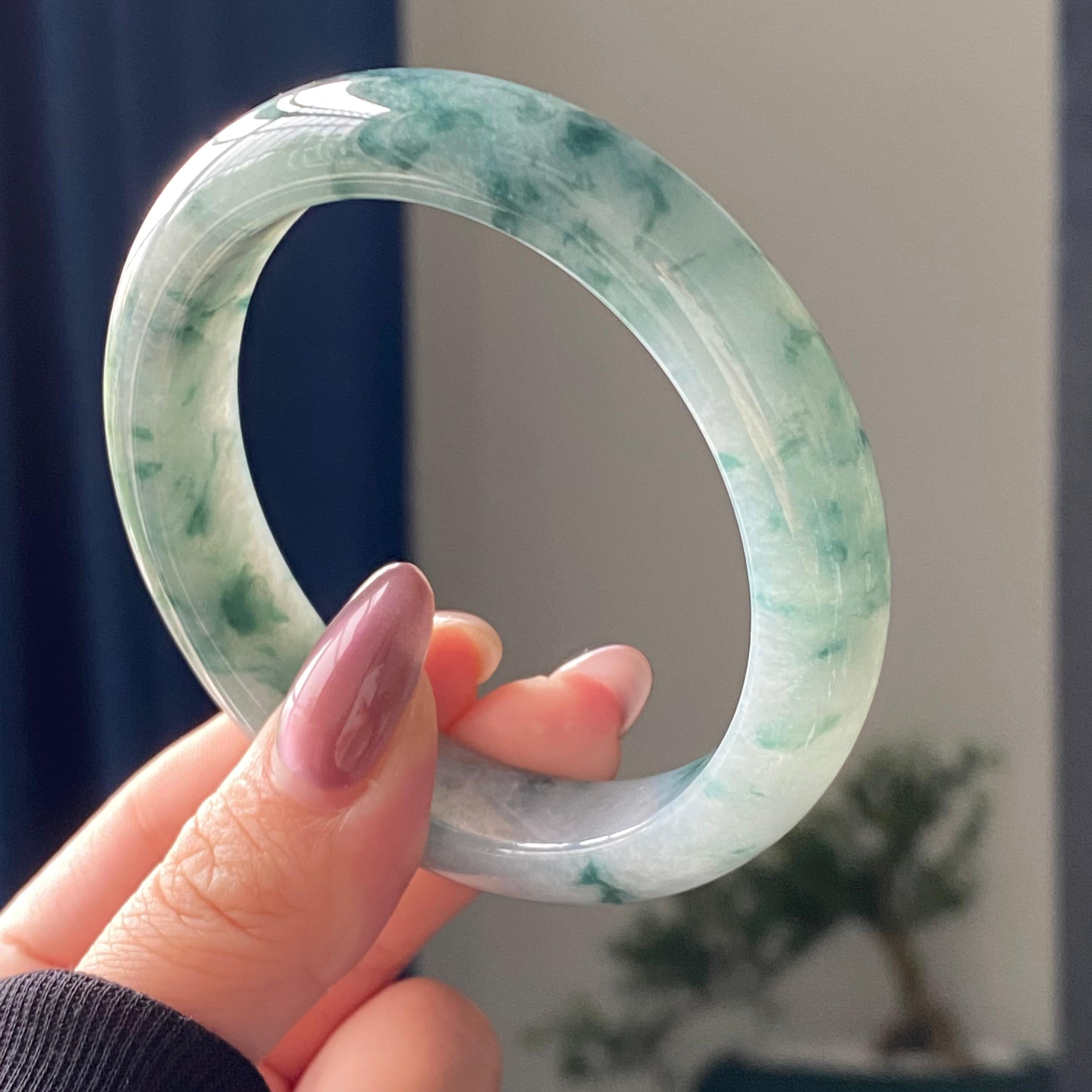 细糯种飘花平安镯手镯（58圈）（yc195330）