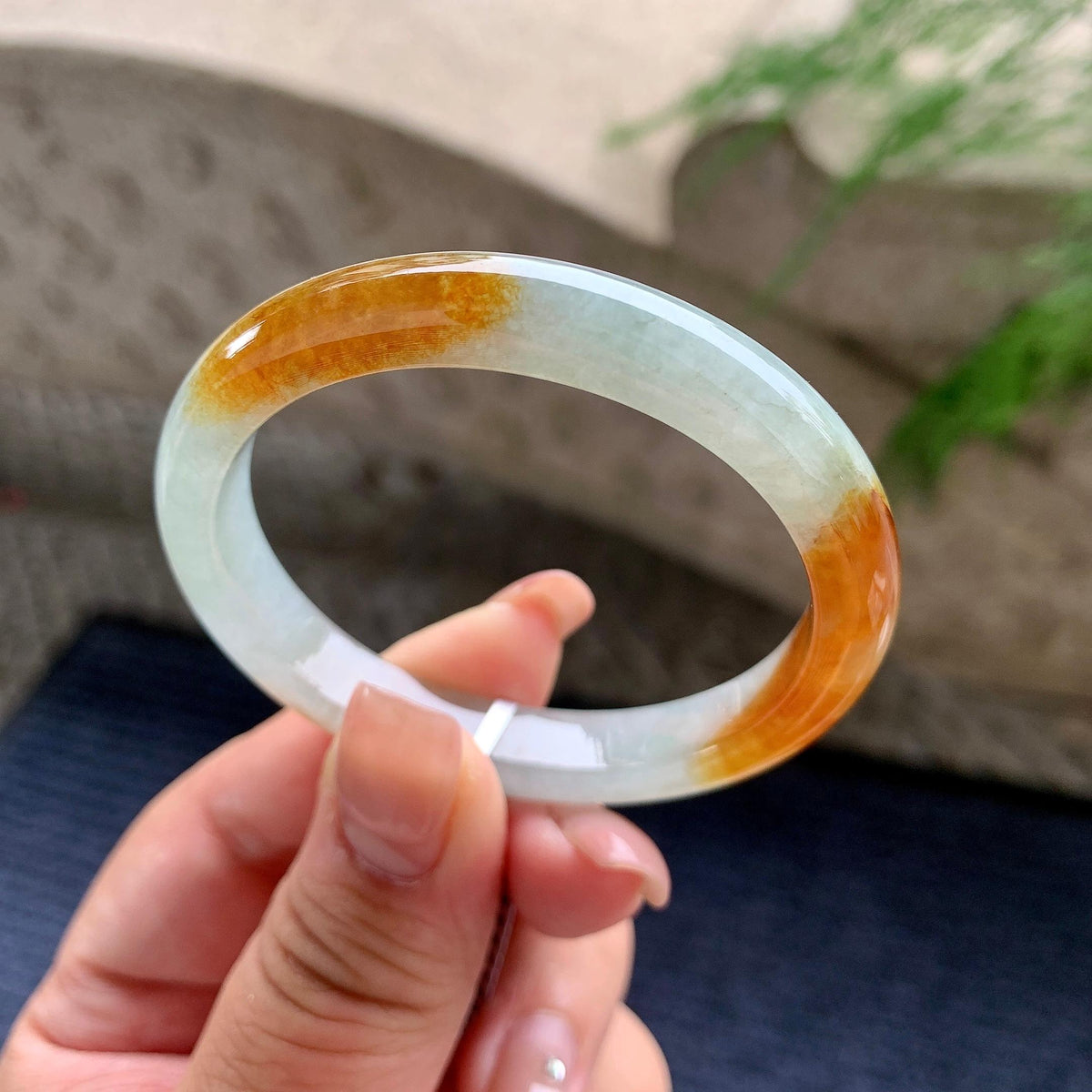 小圈口 糯冰种淡晴底红翡贵妃手镯 50.5圈口 天然缅甸A货翡翠（yc699670）