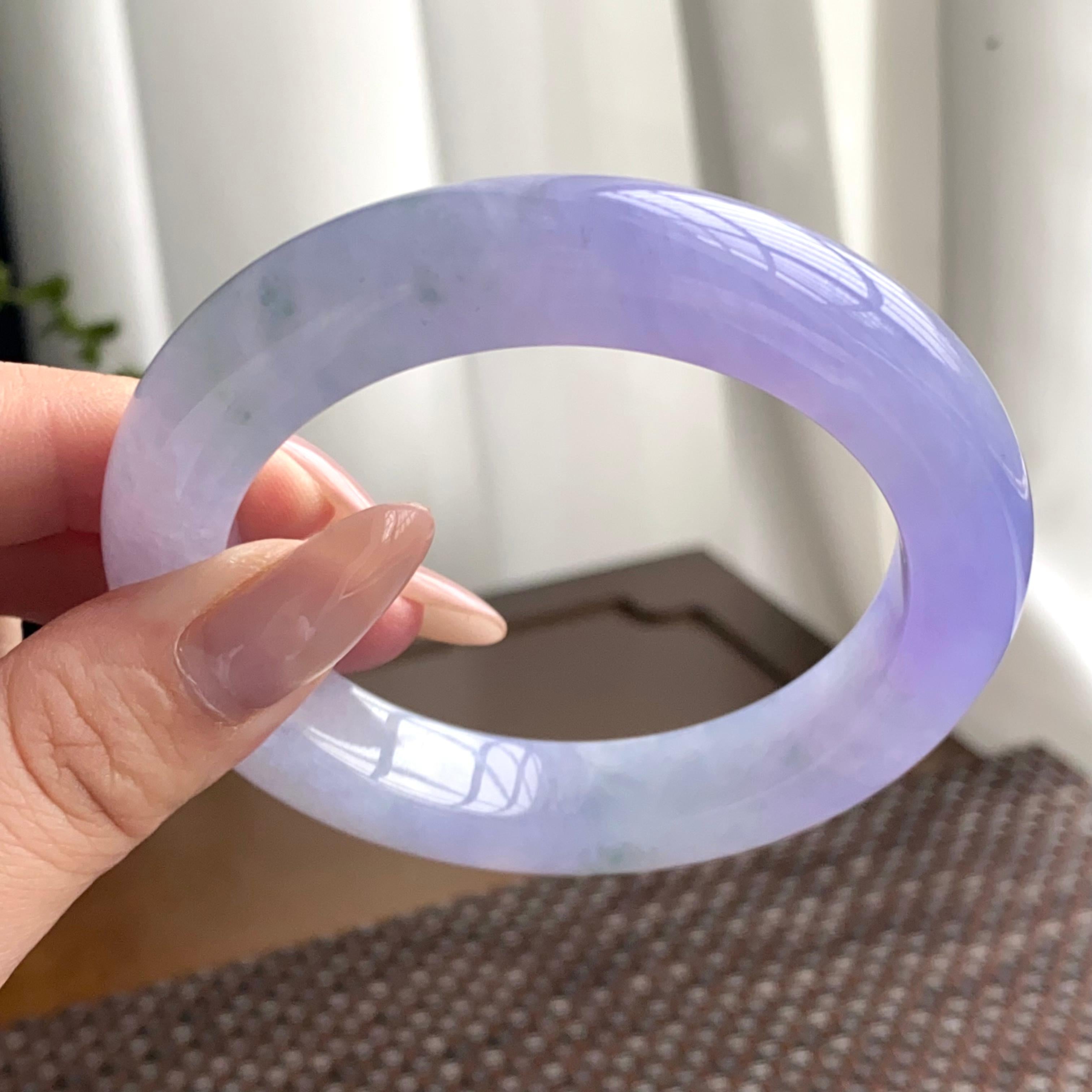 糯冰种春彩平安镯（56圈）（yc247431）