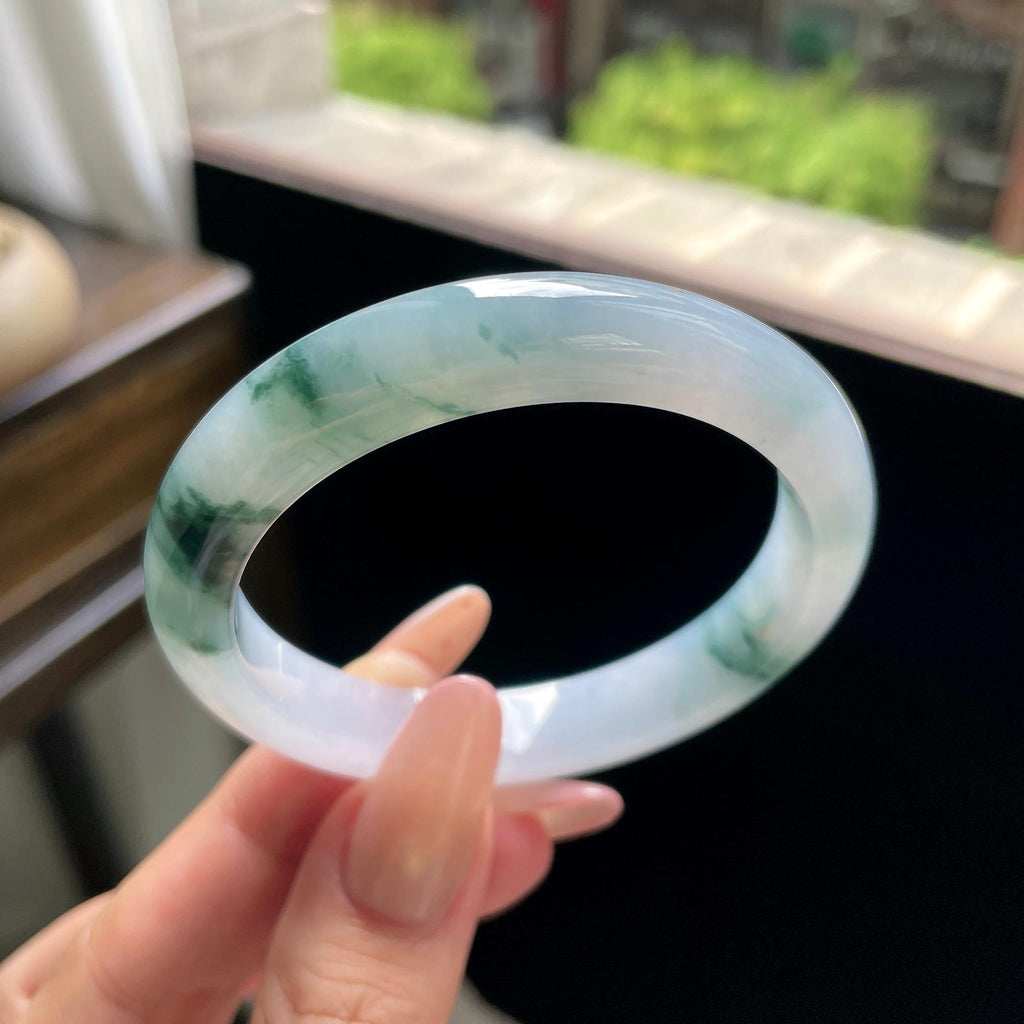 细糯种蓝飘花贵妃 55圈 天然缅甸A货翡翠（yc693160）