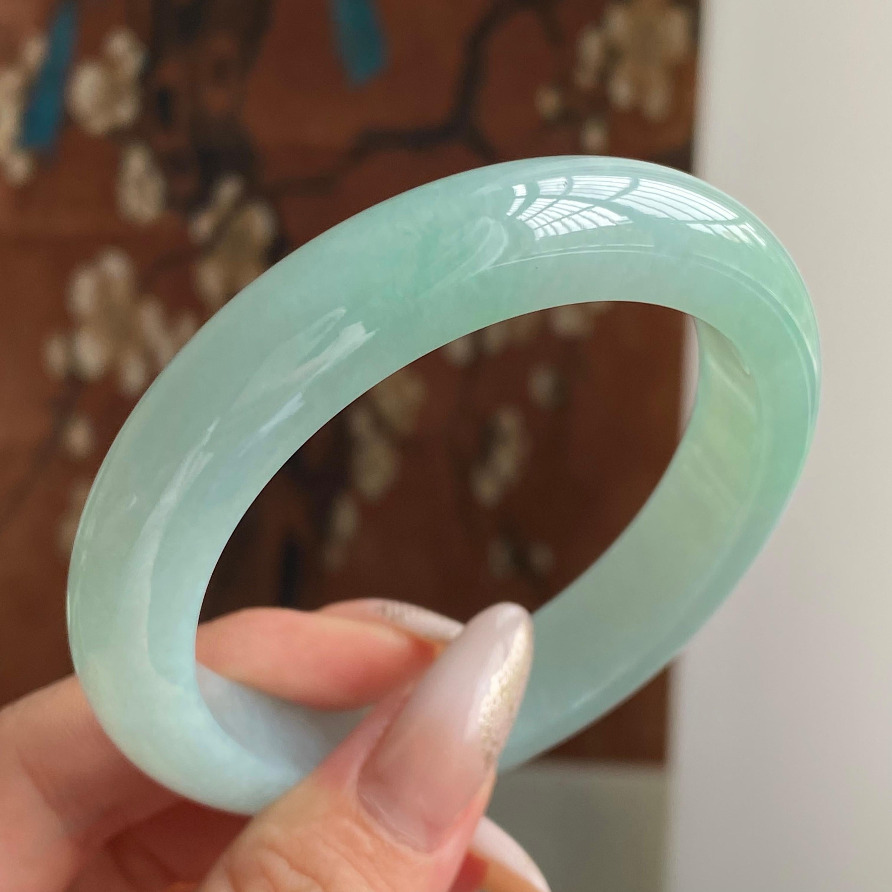 糯冰种晴底平安镯（56圈）（yc221734）