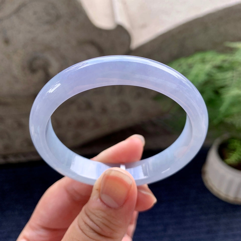 糯冰种紫罗兰贵妃手镯（55mm）（yc089907）